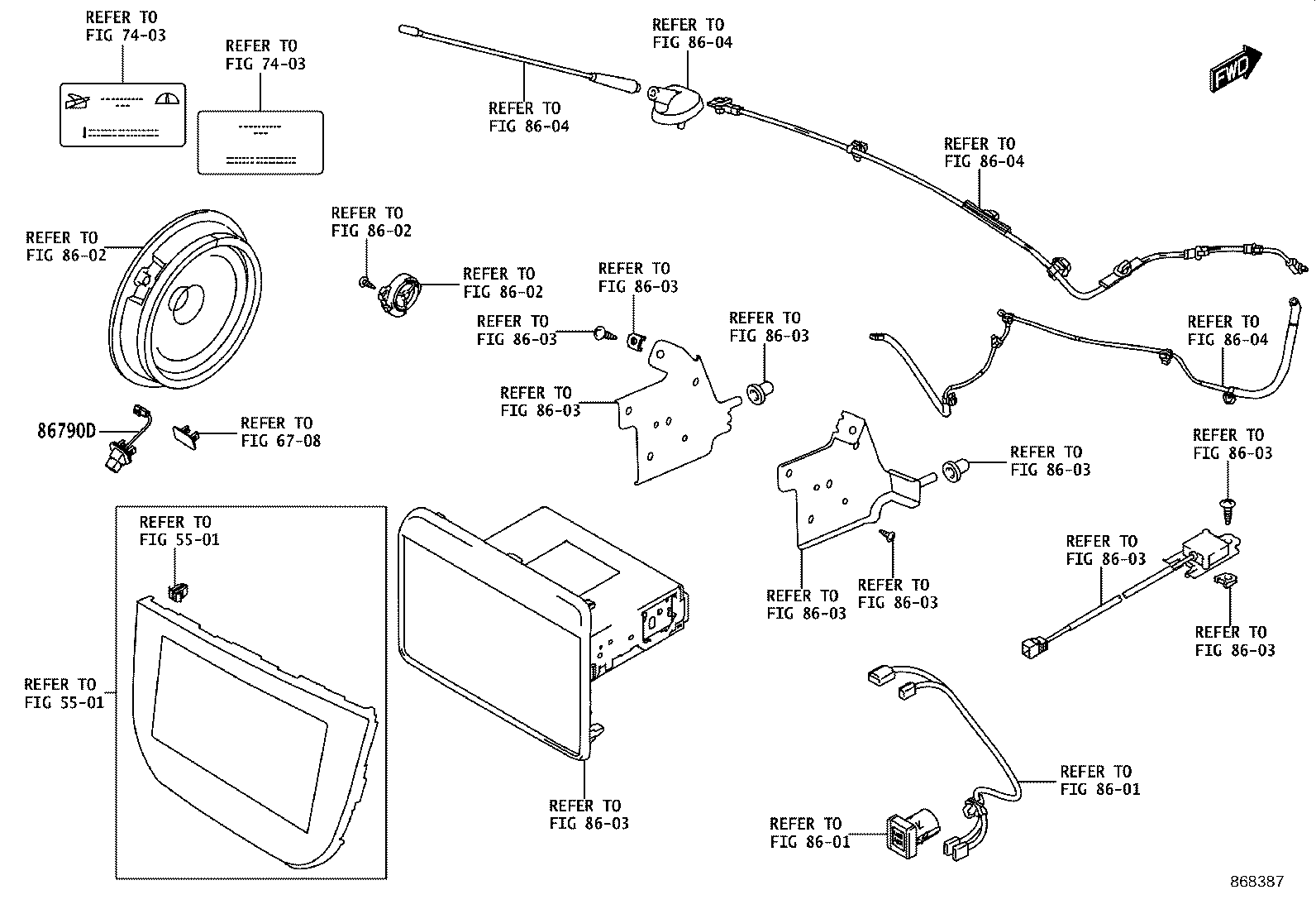 86790-WC002 CAMERA ASSY, TELEVISION, RR product image