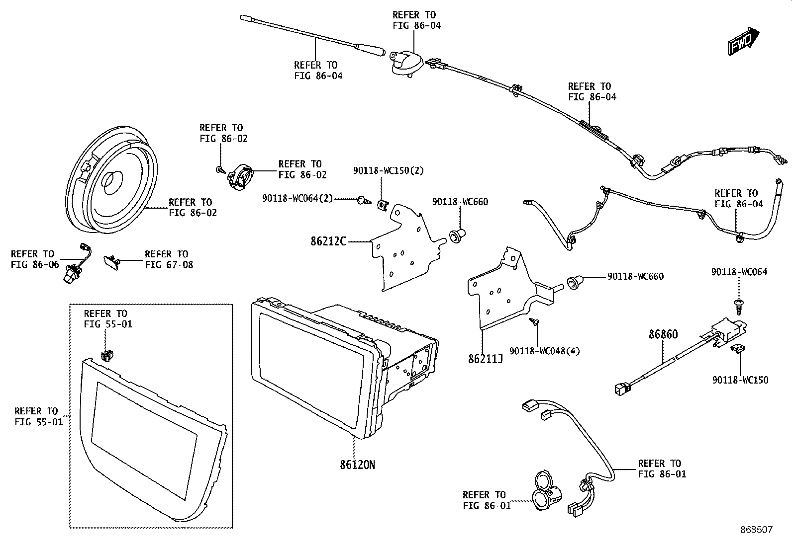 86120-WC033 RECEIVER ASSY,  RADIO product image
