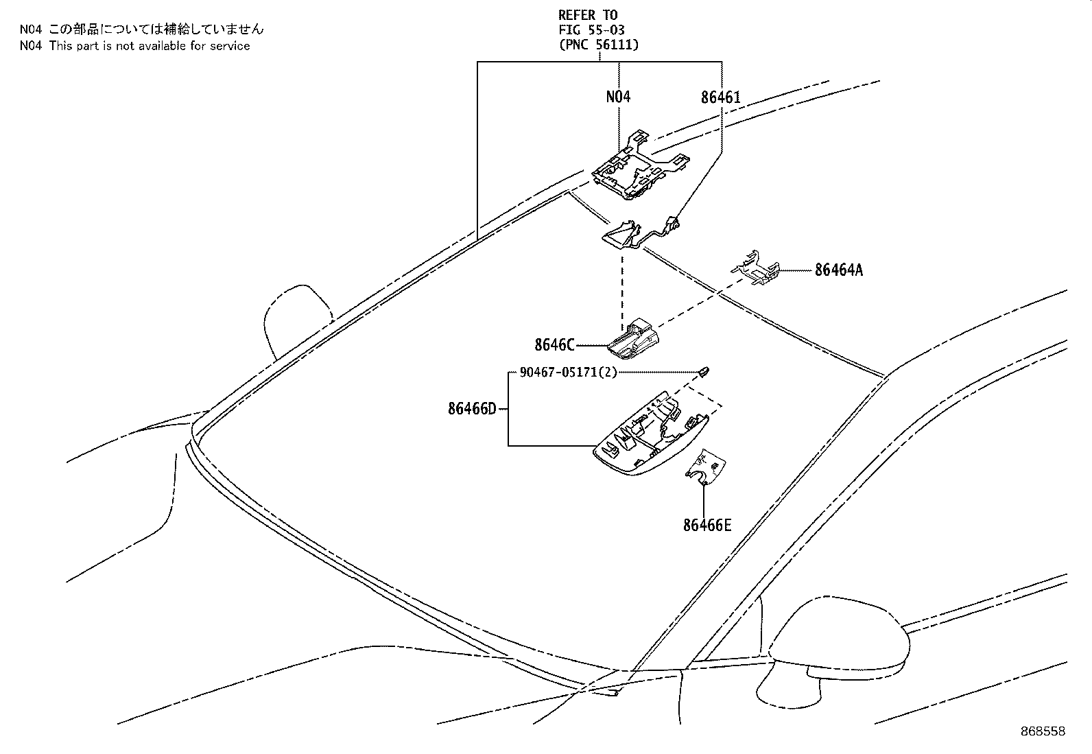 86401-06040 HOOD, FORWARD RECOGNITION product image