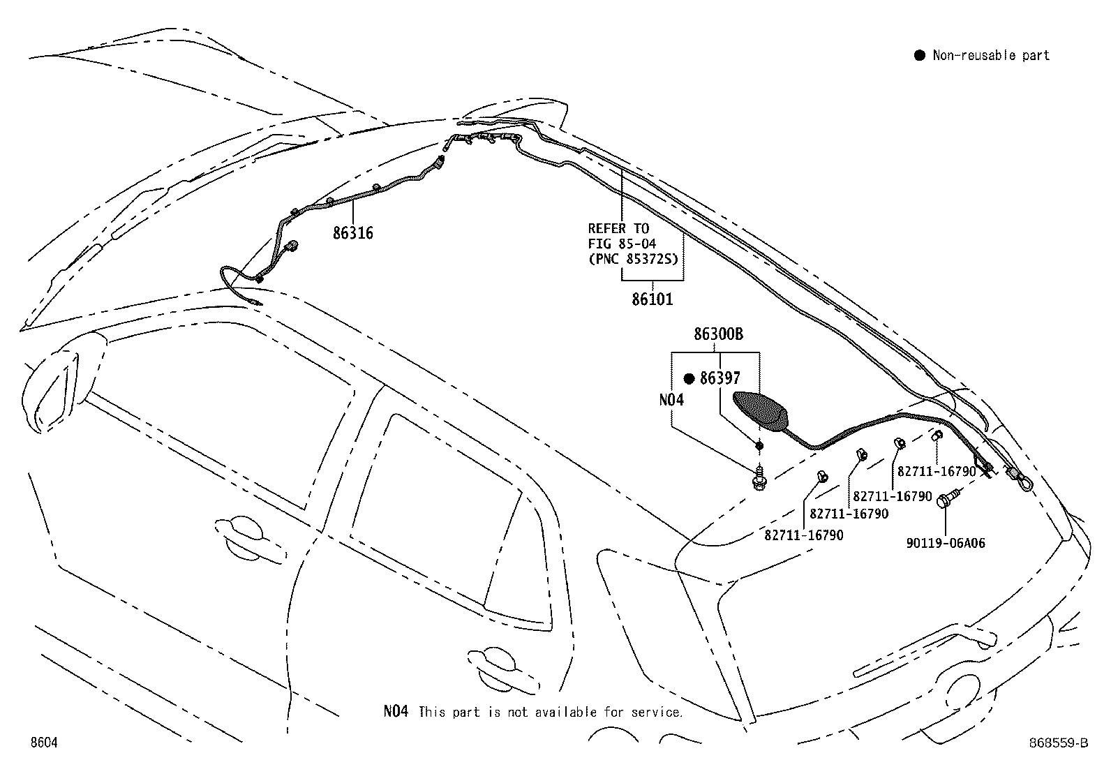 Toyota 86300-BZ400-F0 ANTENNA ASSY, AMPLIFIER, NO.1
