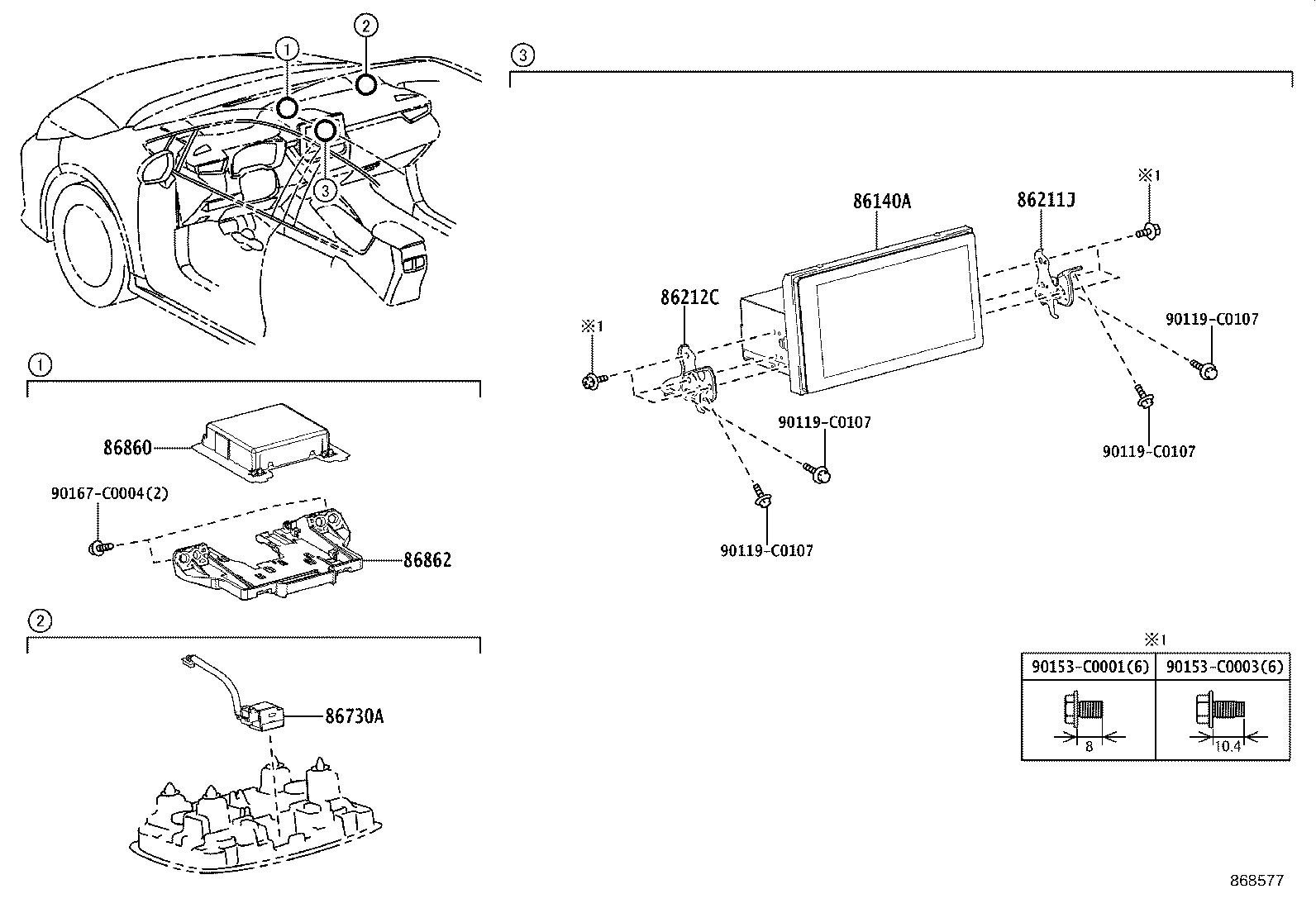 86100-02081 RECEIVER ASSY, RADIO & DISPLAY product image