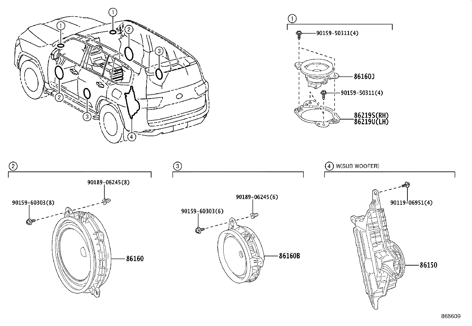 86150-60350 SPEAKER ASSY, W/BOX, NO.1 product image