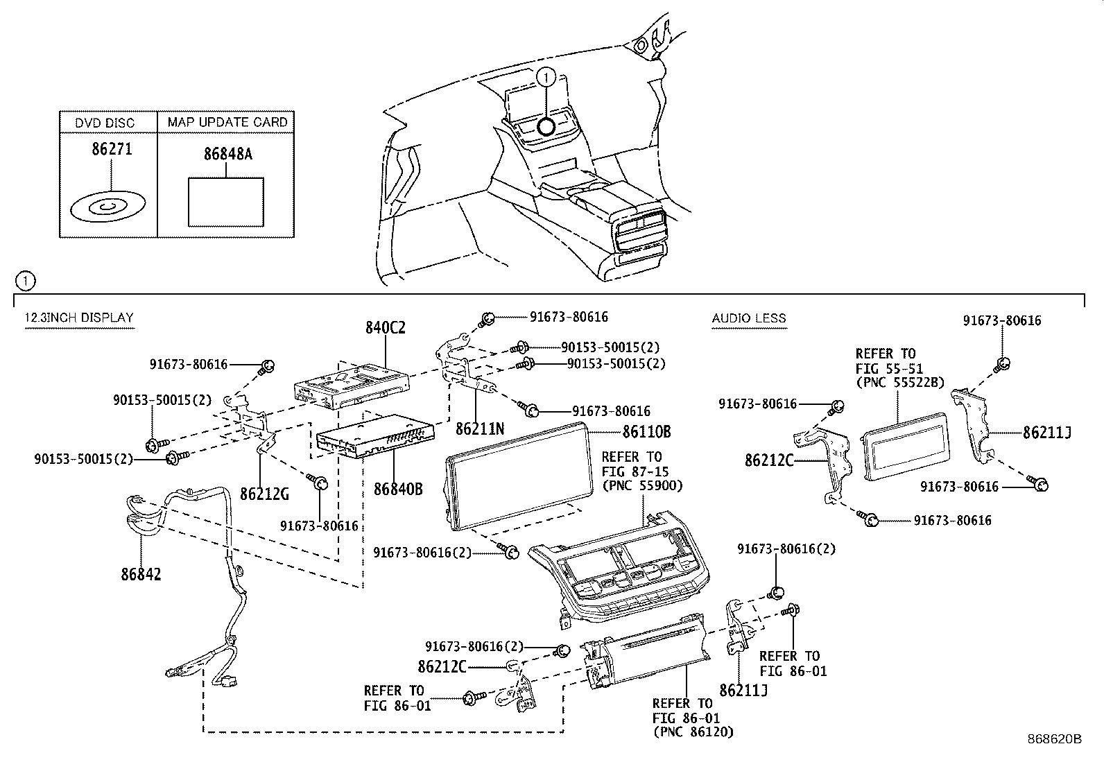 86211-60520 BRACKET, RADIO RECEIVER, NO.1 product image