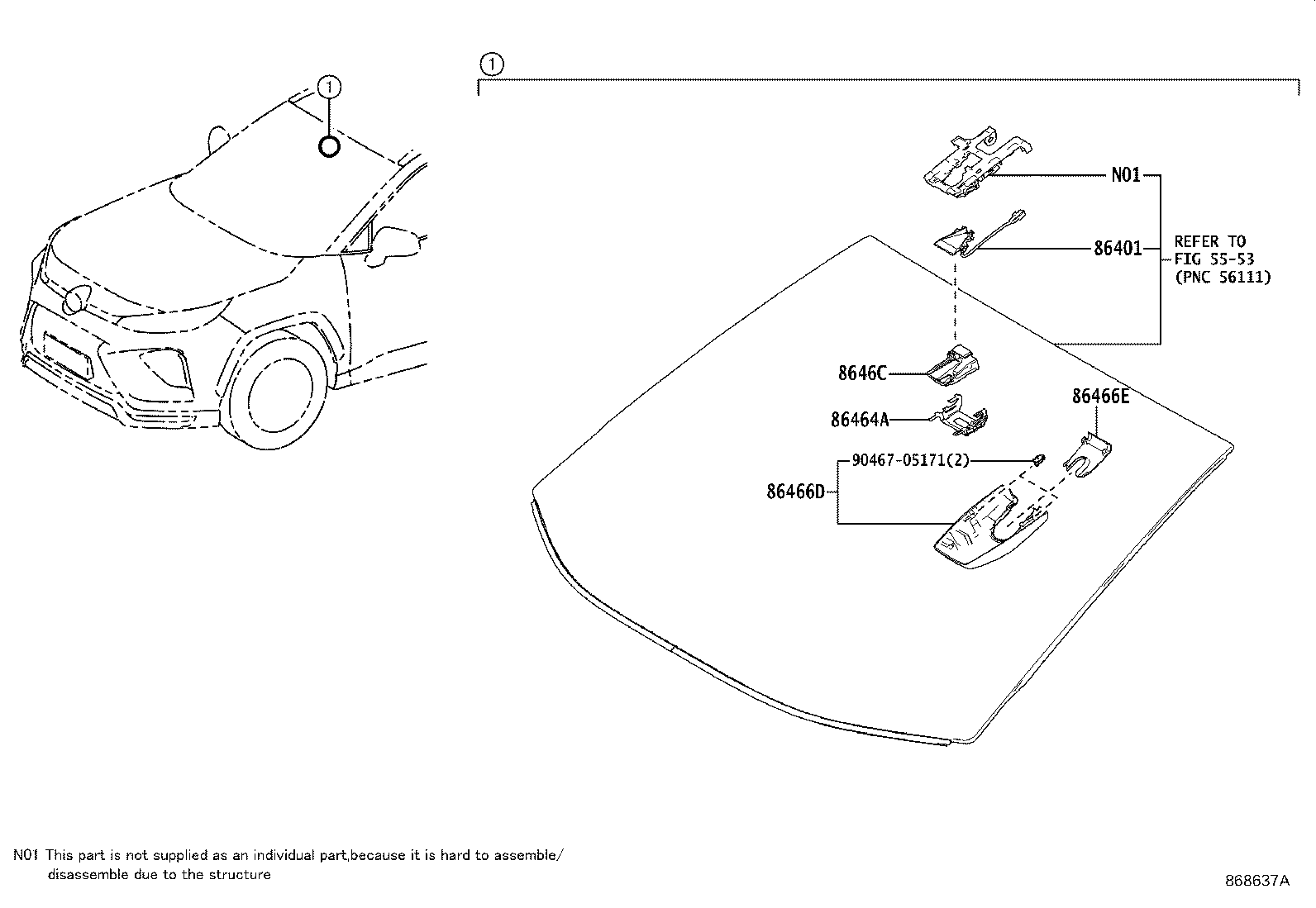 8646C-0R121 CAMERA, FORWARD RECOGNITION product image