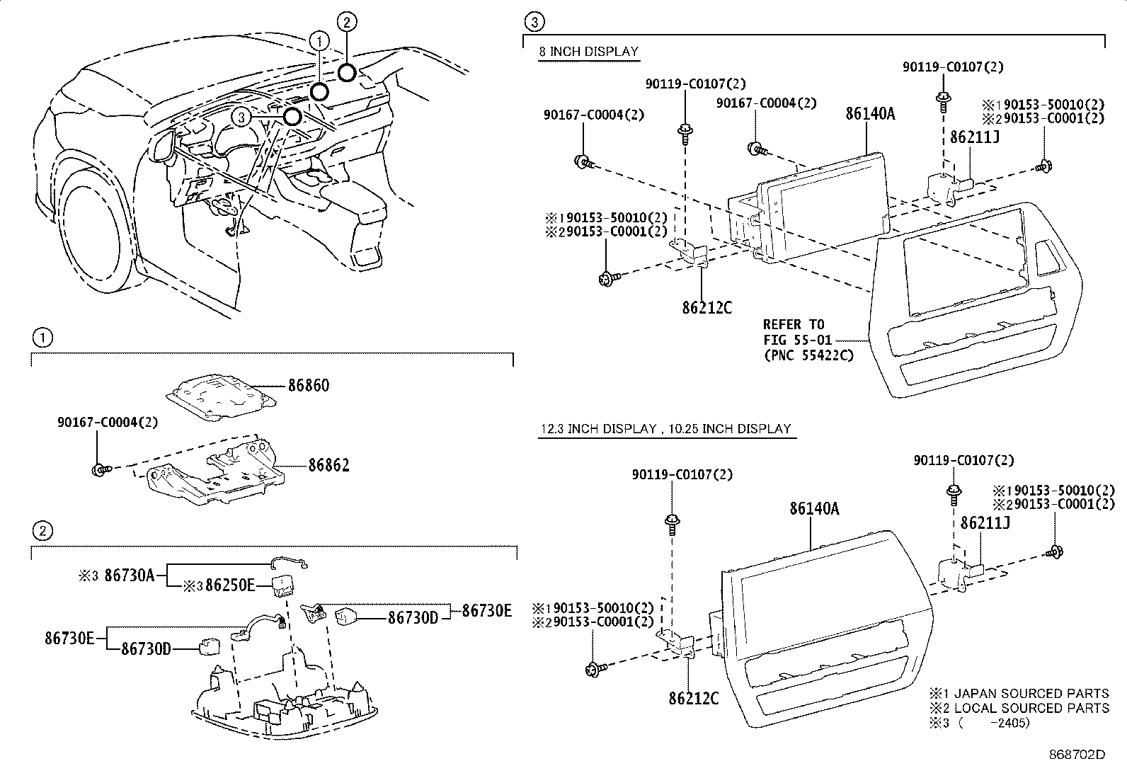 86211-0E190 BRACKET, RADIO RECEIVER, NO.1 product image