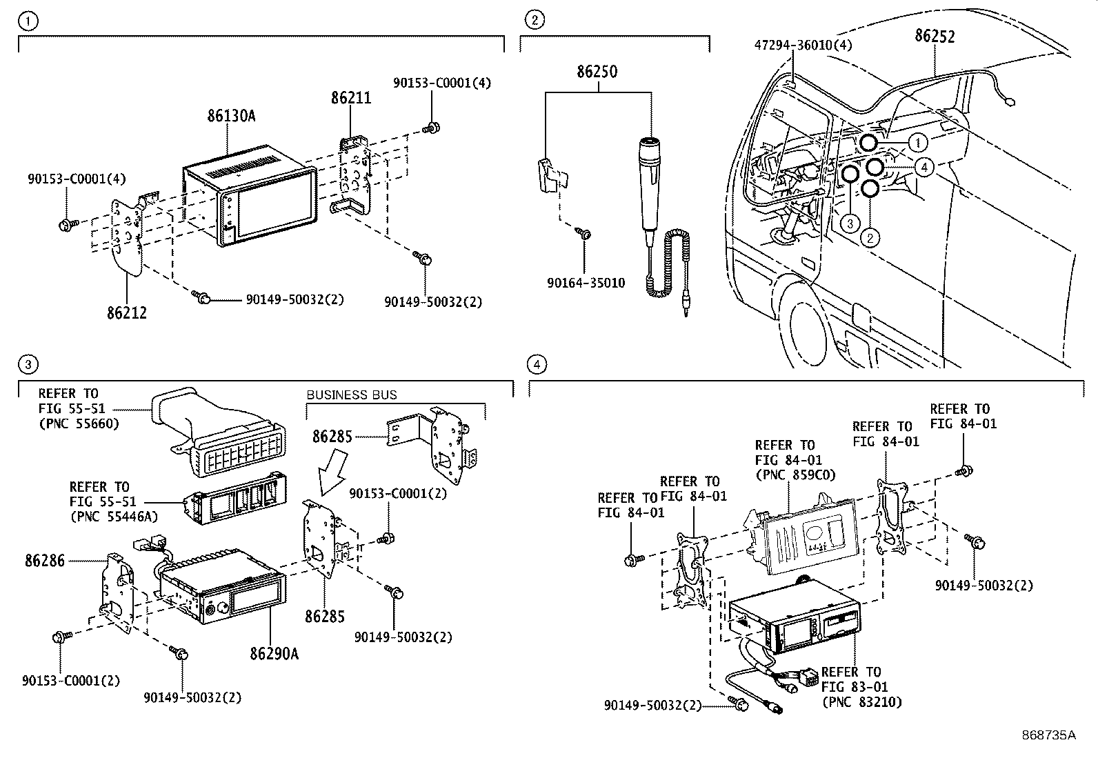 86285-0S040 BRACKET, AMPLIFIER, NO.1 product image