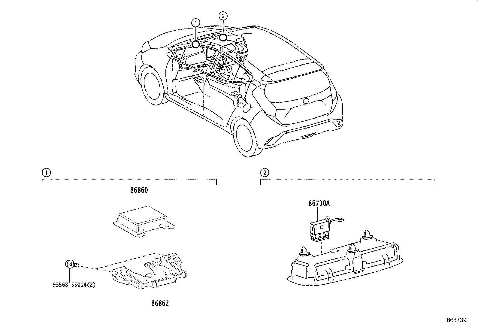 86211-52360 BRACKET, RADIO RECEIVER, NO.1 product image
