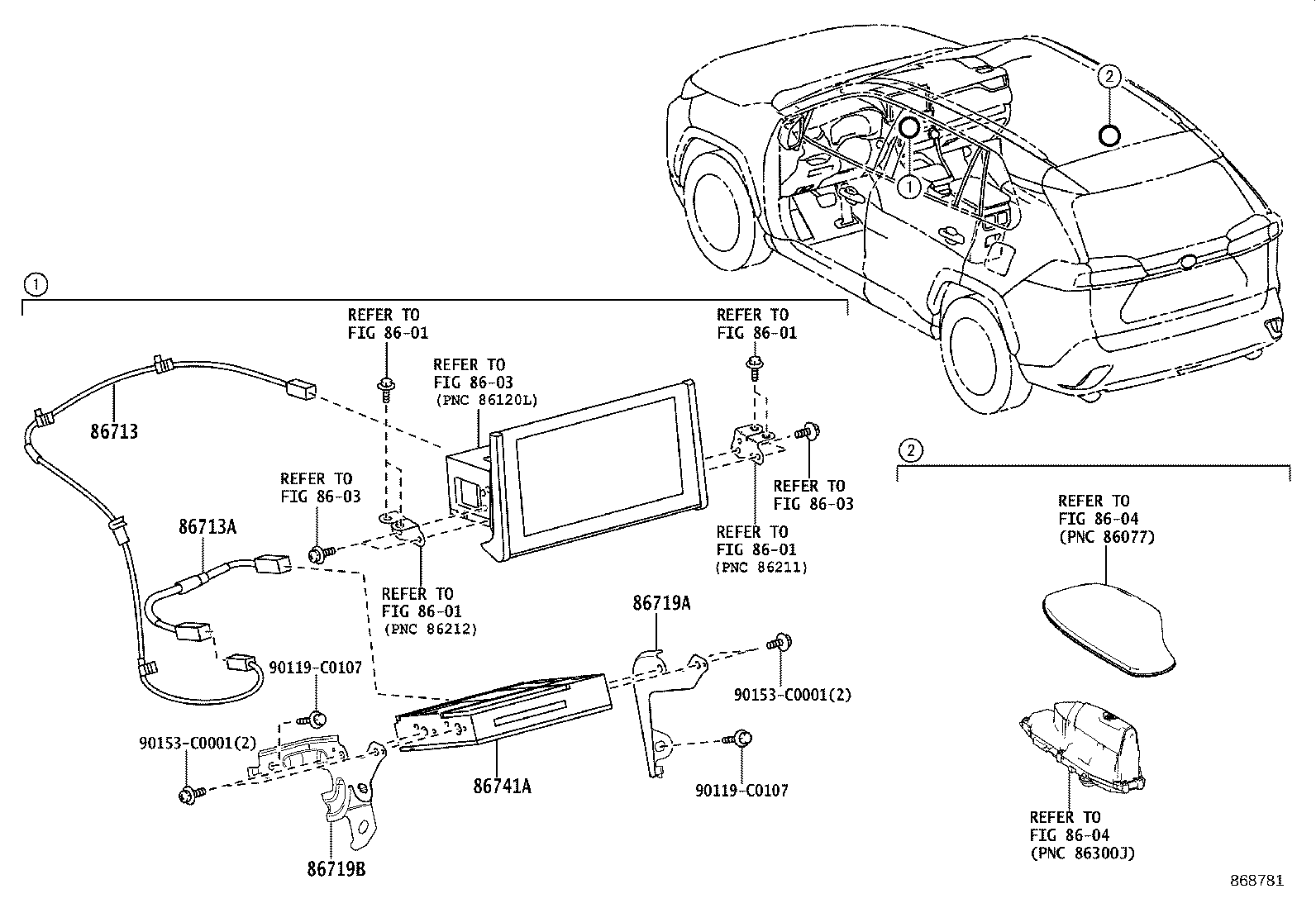 86203-0R210 WIRING SUB-ASSY, RADIO product image