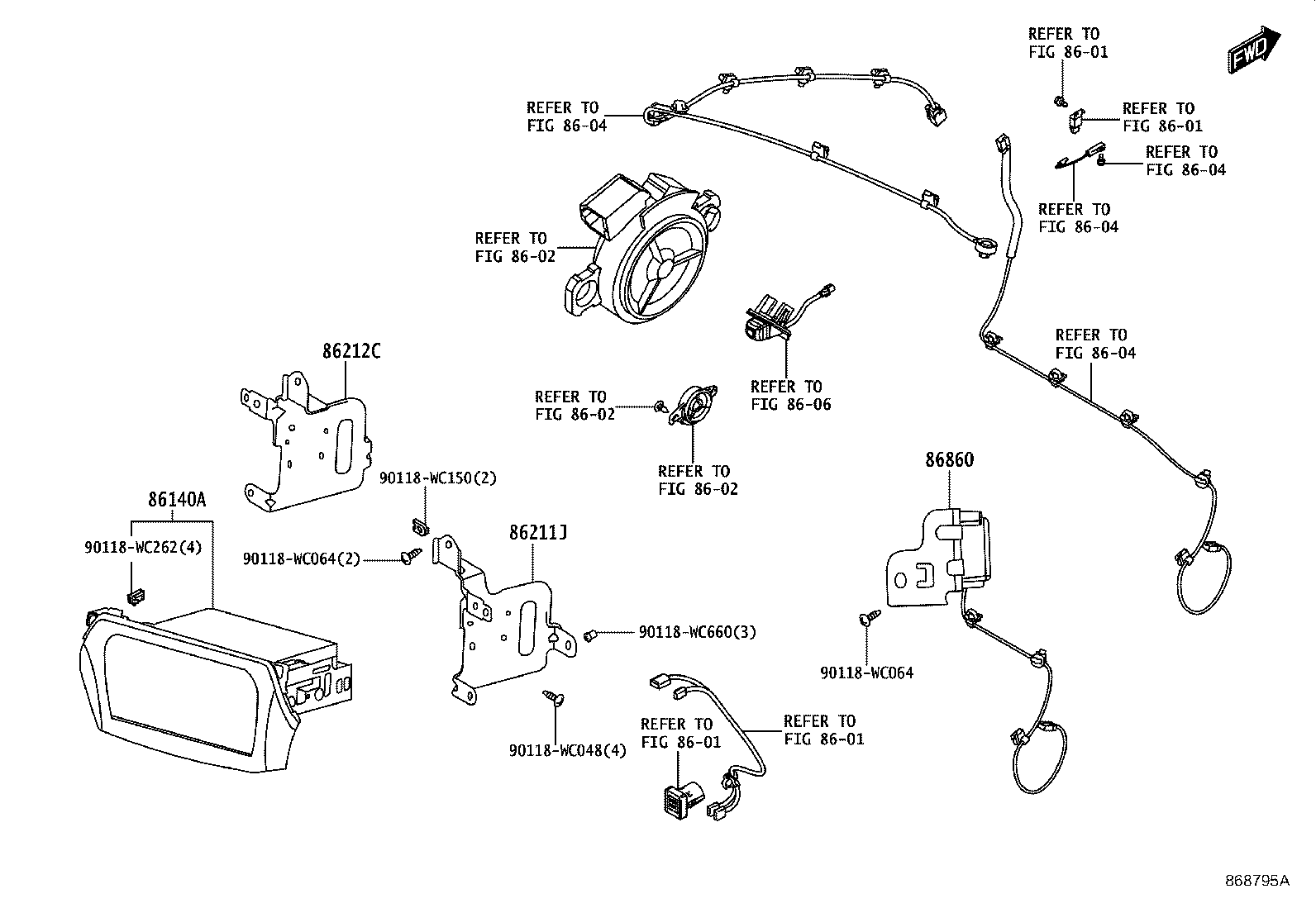 86211-WC005 BRACKET, RADIO RECEIVER, NO.1 product image