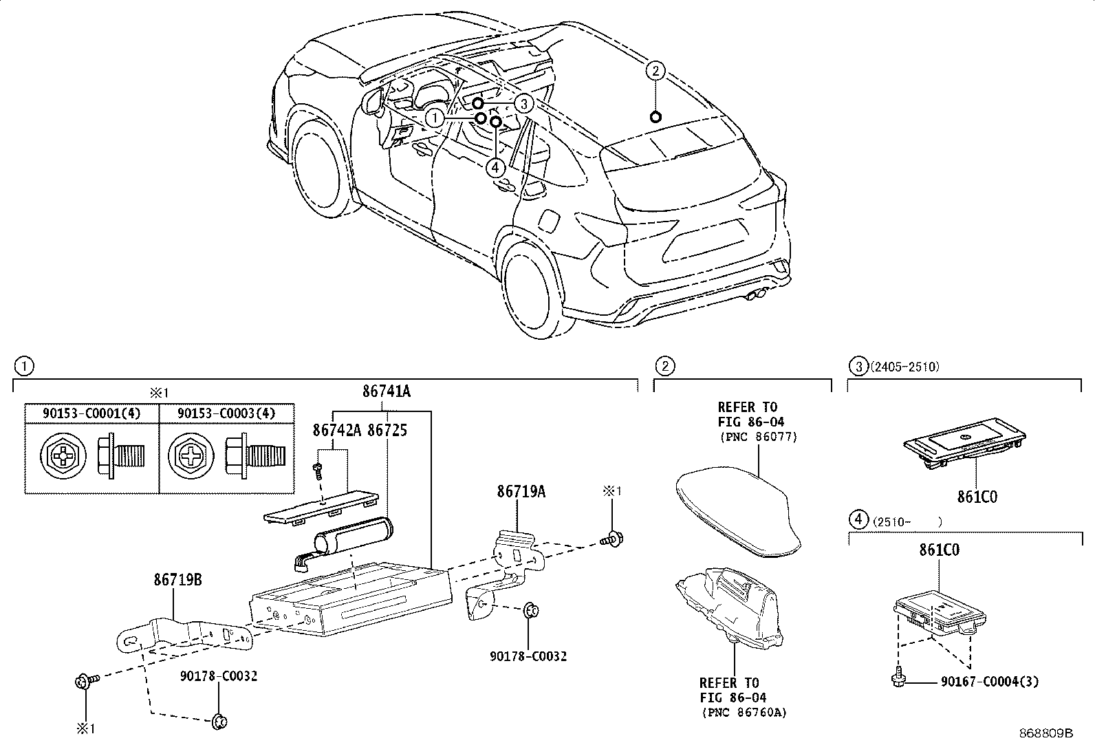 86719-0E280 BRACKET, TELEPHONE NO.1 product image