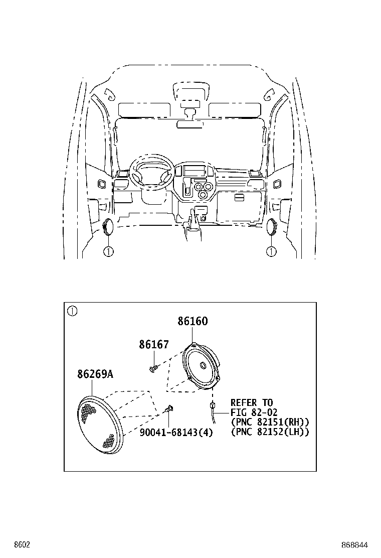 86269-BZ080-B0 GRILLE, SPEAKER product image