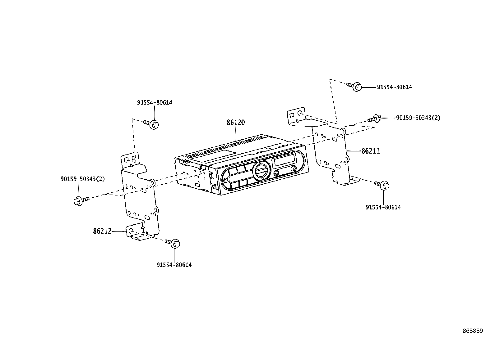 86120-25132 RECEIVER ASSY, RADIO product image