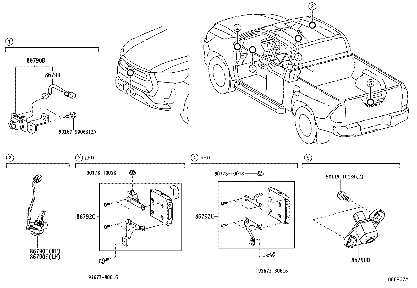 Toyota 86792-71070 COMPUTER, PARKING ASSIST