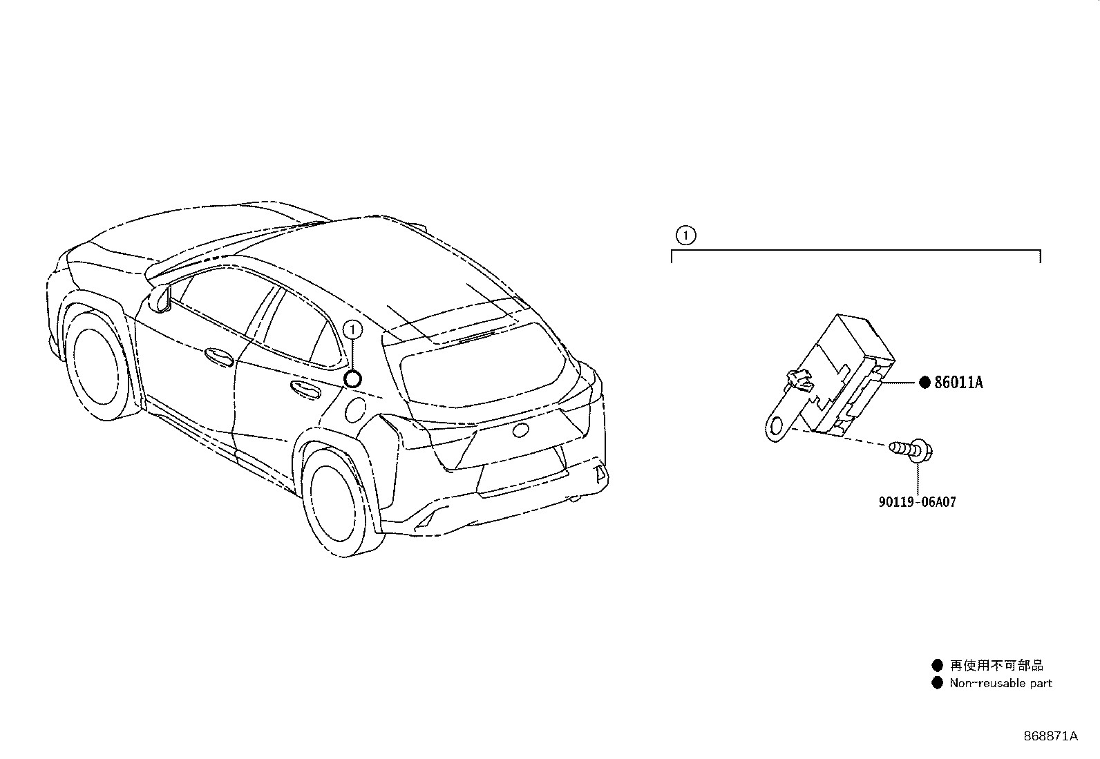 86120-76190 RECEIVER ASSY, RADIO product image