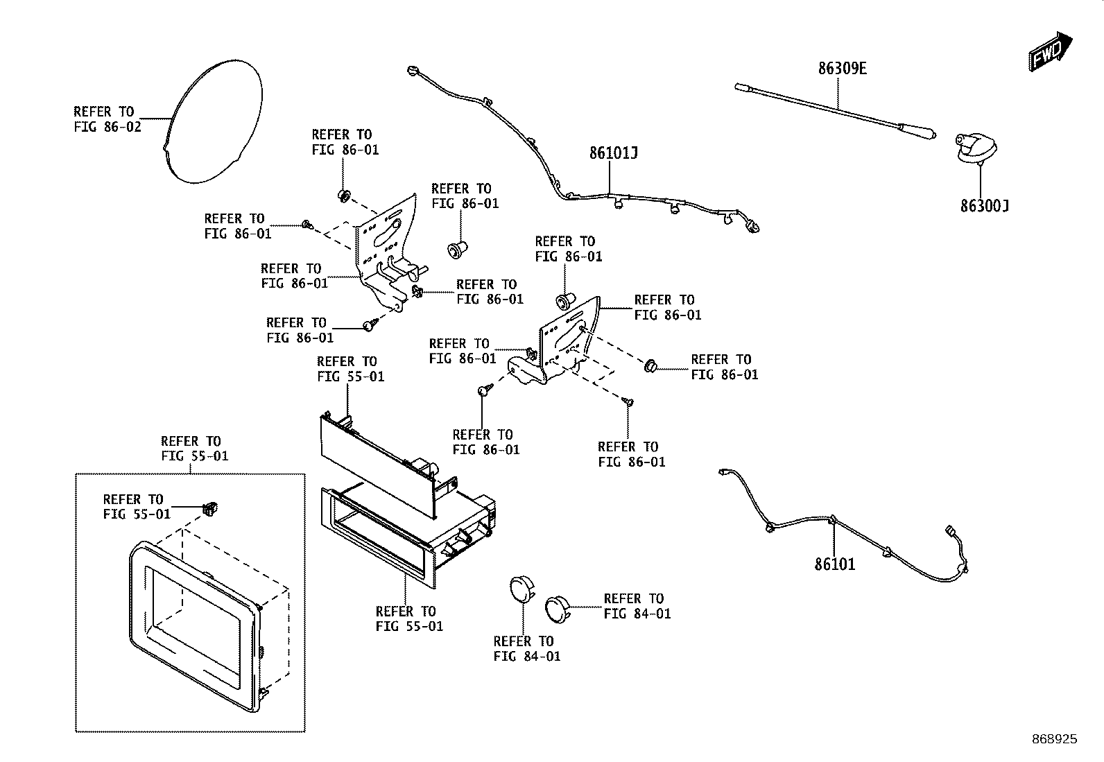 86101-WC010 CORD SUB-ASSY, ANTENNA product image