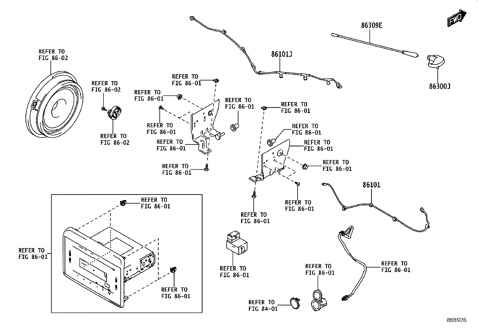 86101-WC010 CORD SUB-ASSY, ANTENNA product image