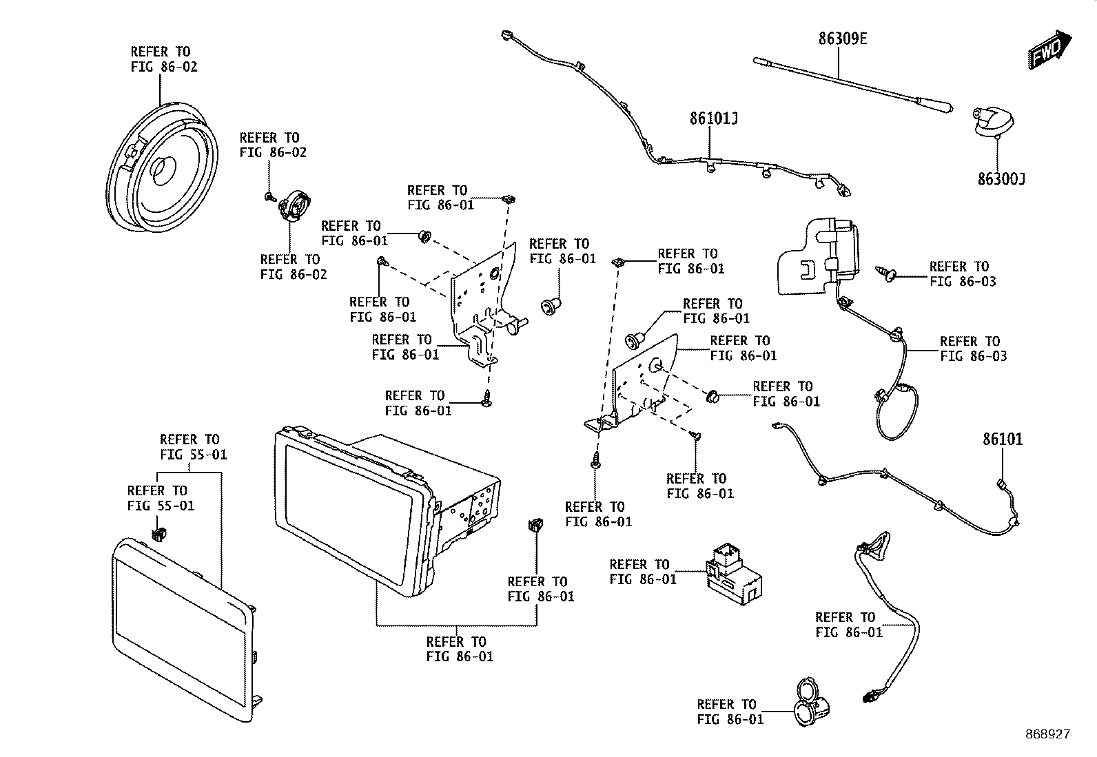 86101-WC010 CORD SUB-ASSY, ANTENNA product image
