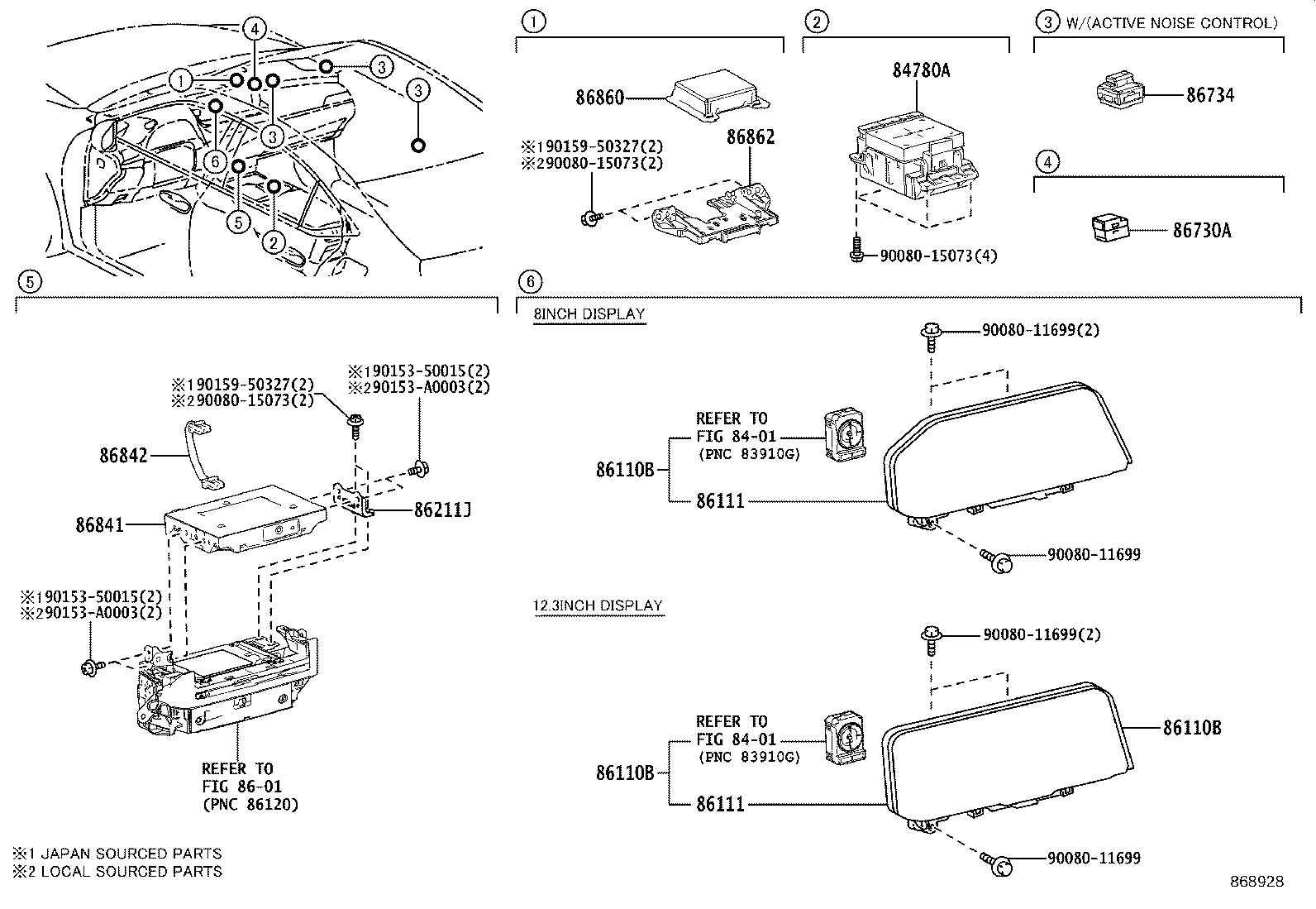 86734-08010 MICROPHONE, ACTIVE NOISE CONTROL product image