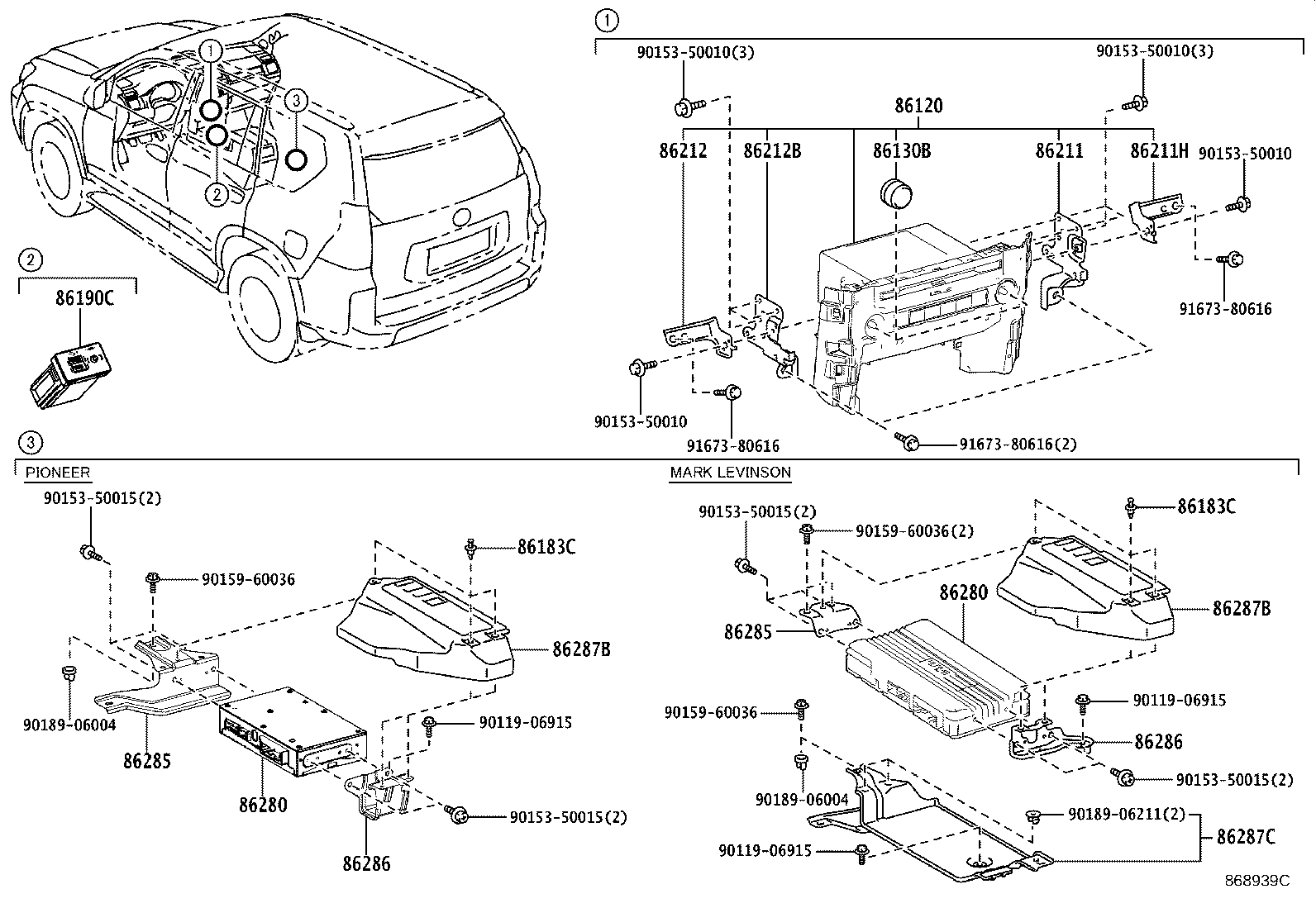 86140-60050 RECEIVER ASSY, MULTI-MEDIA MODULE product image