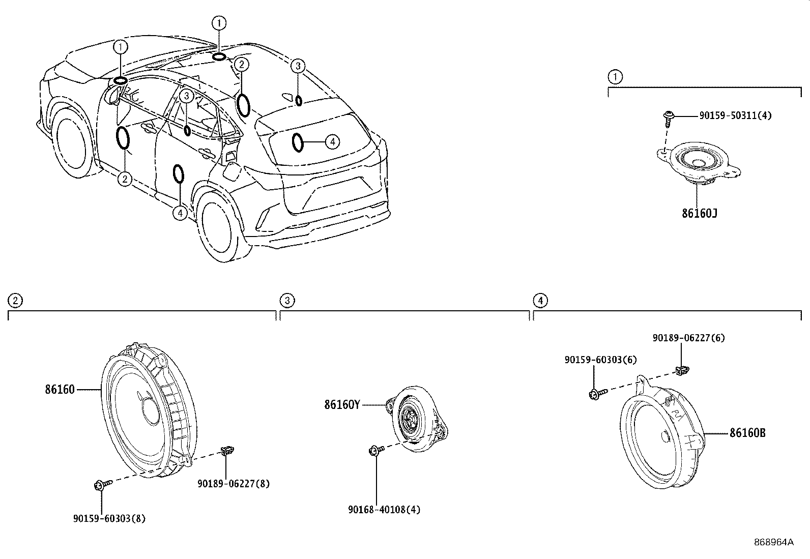 86150-78110 SPEAKER ASSY, REAR NO.2 product image