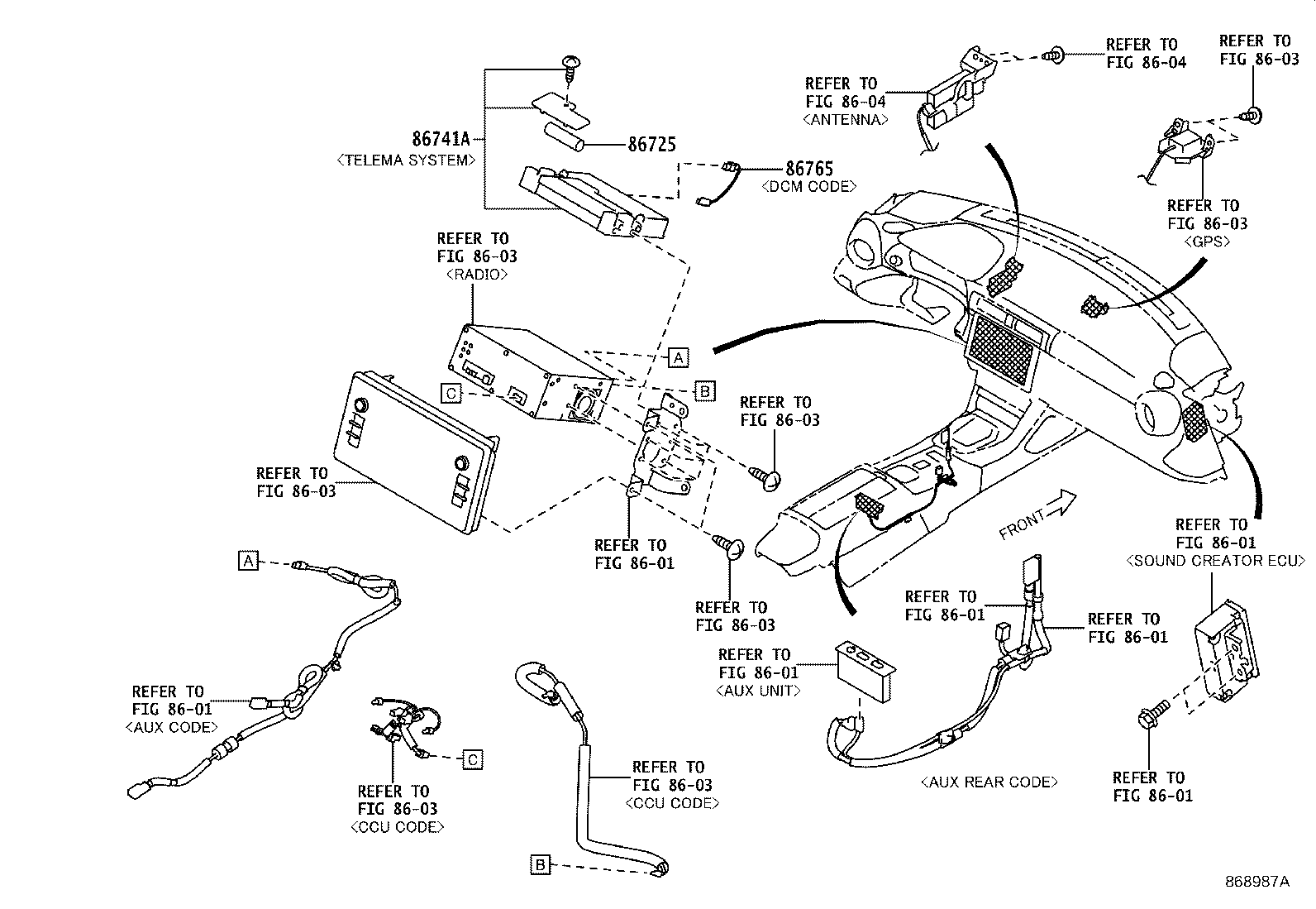 Toyota SU003-08499 SWITCH ASSY, TELEPHONE