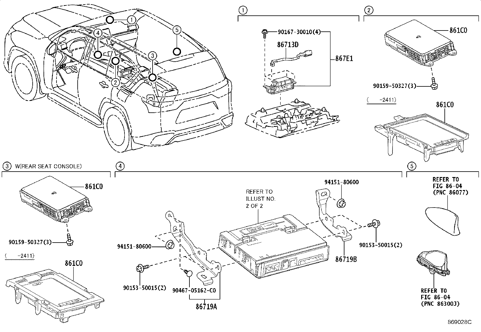 Toyota 86741-60080 TRANSCEIVER ASSY, TELEPHONE