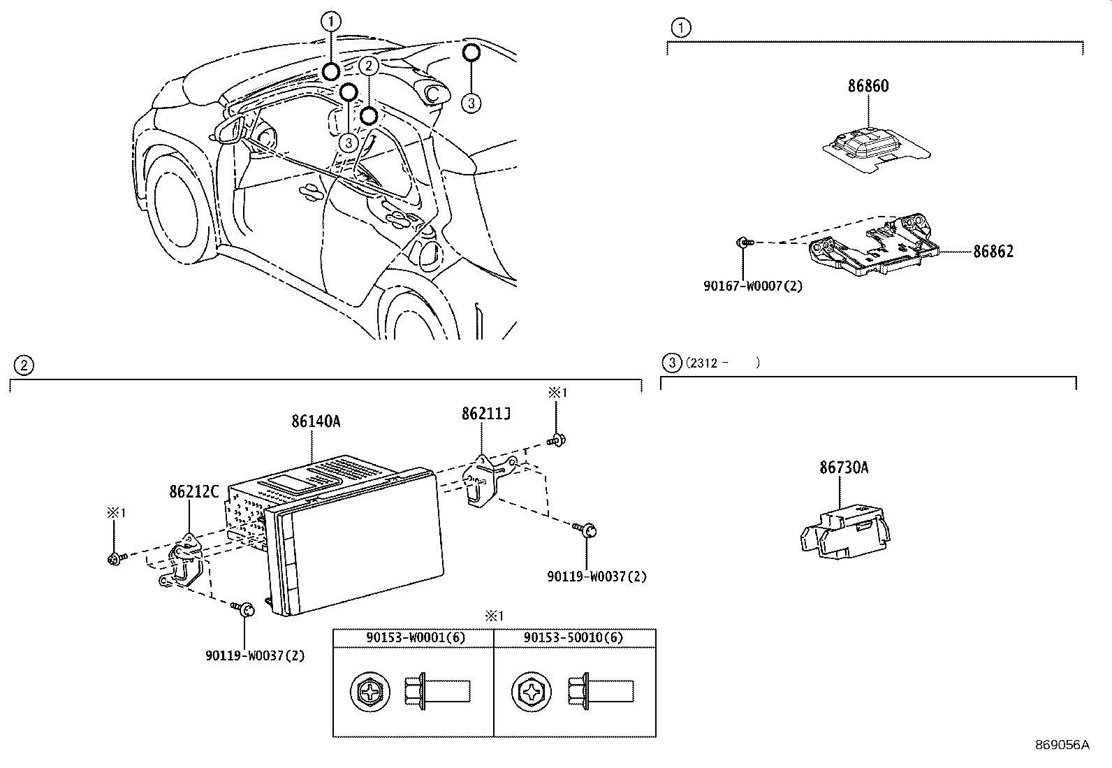 86212-0H020 BRACKET, RADIO RECEIVER, NO.2 product image