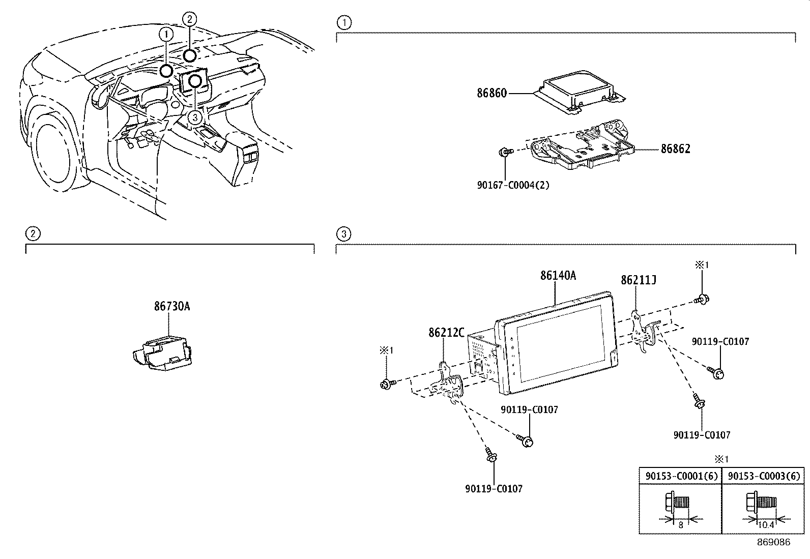 86100-0A052 RECEIVER ASSY, RADIO & DISPLAY product image