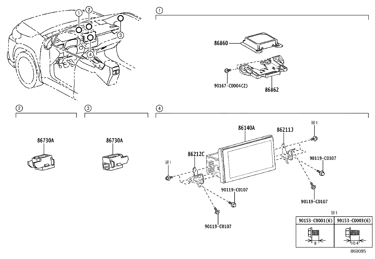 86211-02730 BRACKET, RADIO RECEIVER, NO.1 product image