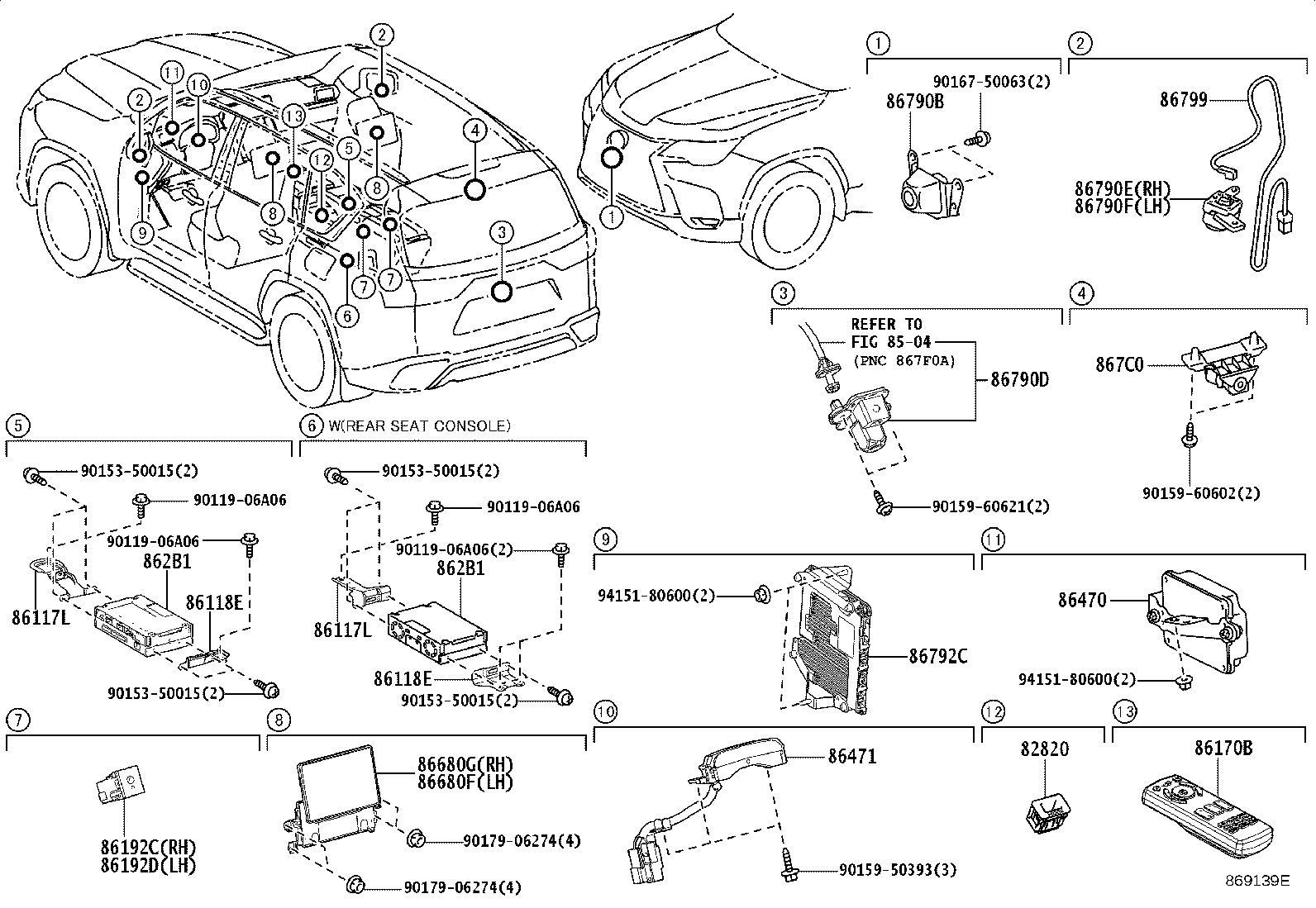 Toyota 86792-60B01 COMPUTER, PARKING ASSIST