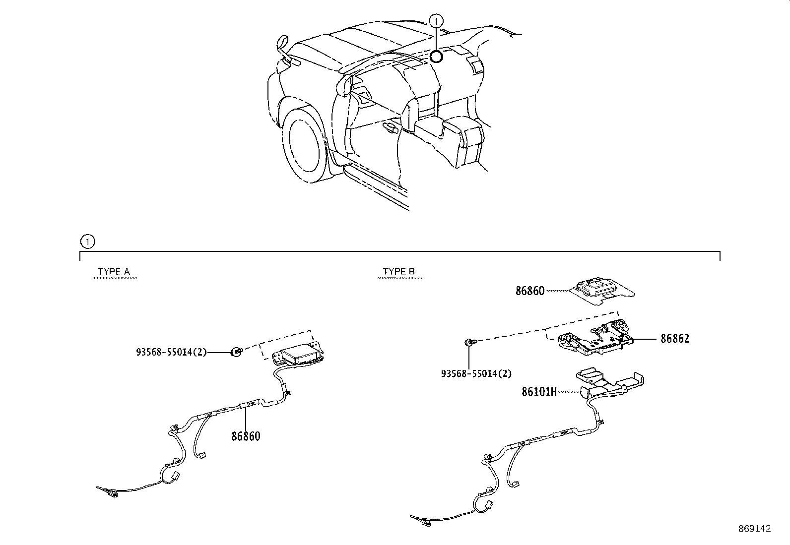 86211-60490 BRACKET, RADIO RECEIVER, NO.1 product image