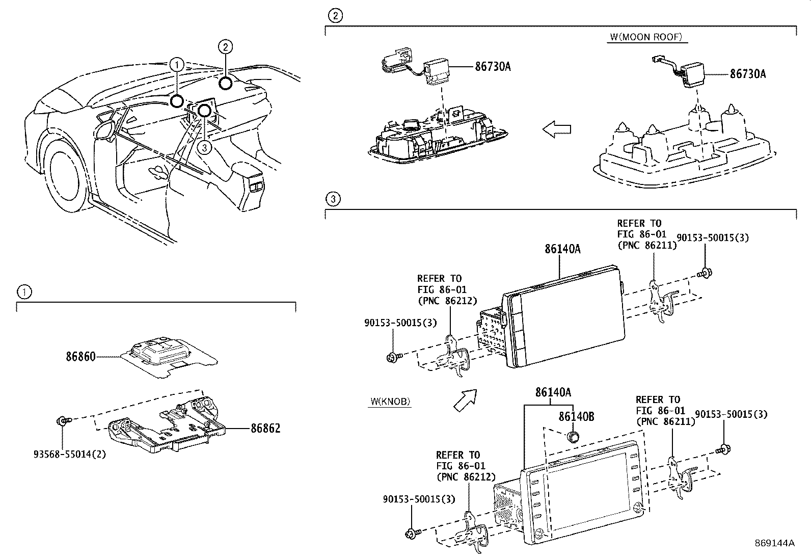 86860-YY070 ANTENNA ASSY, NAVIGATION product image