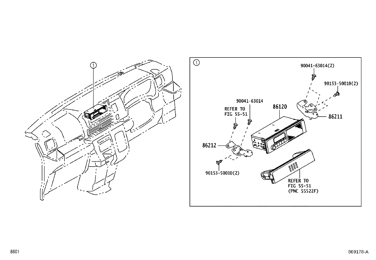 86212-B5100 BRACKET, RADIO, NO.2 product image