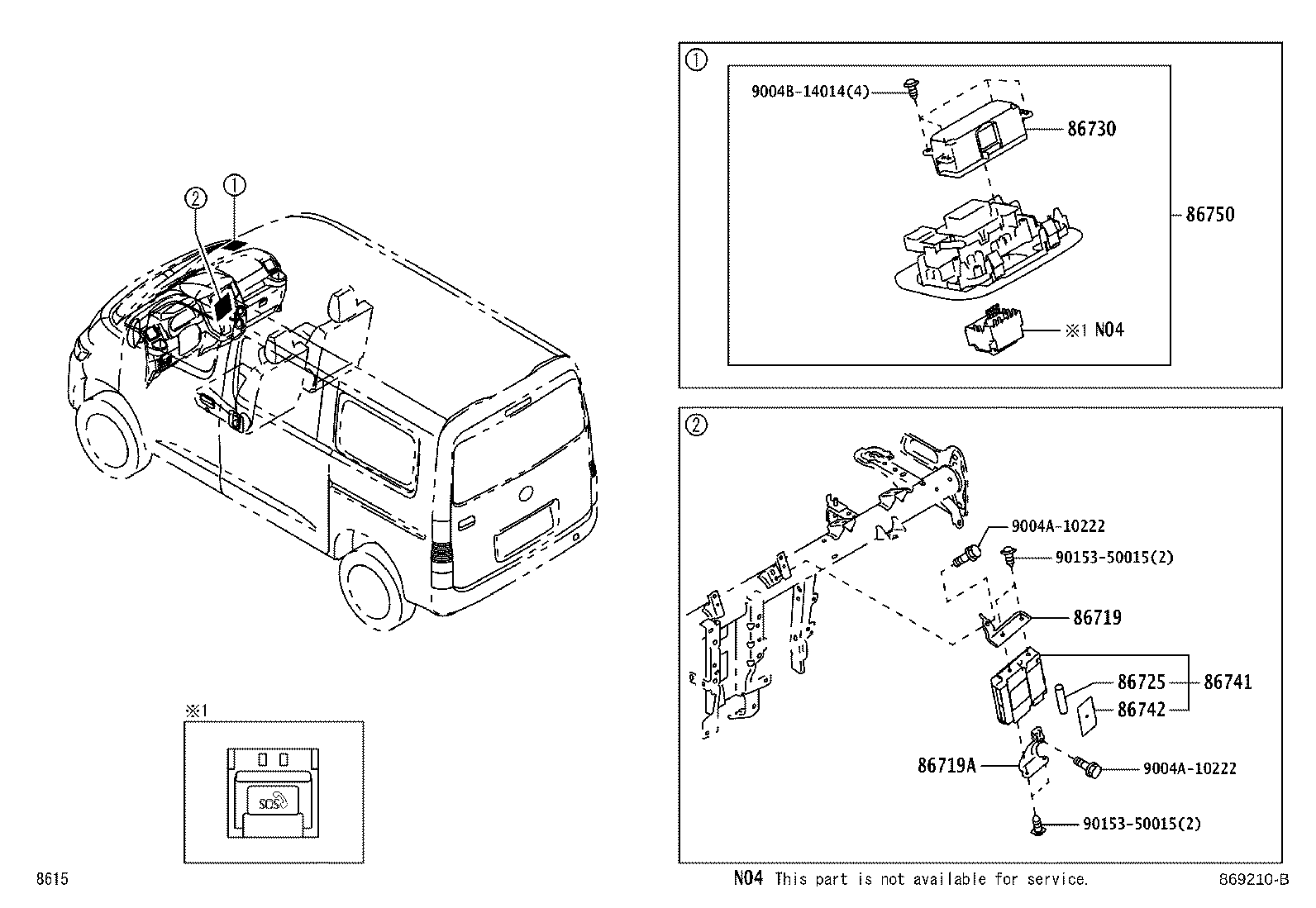 89237-BZ150 BRACKET, TELEPHONE product image