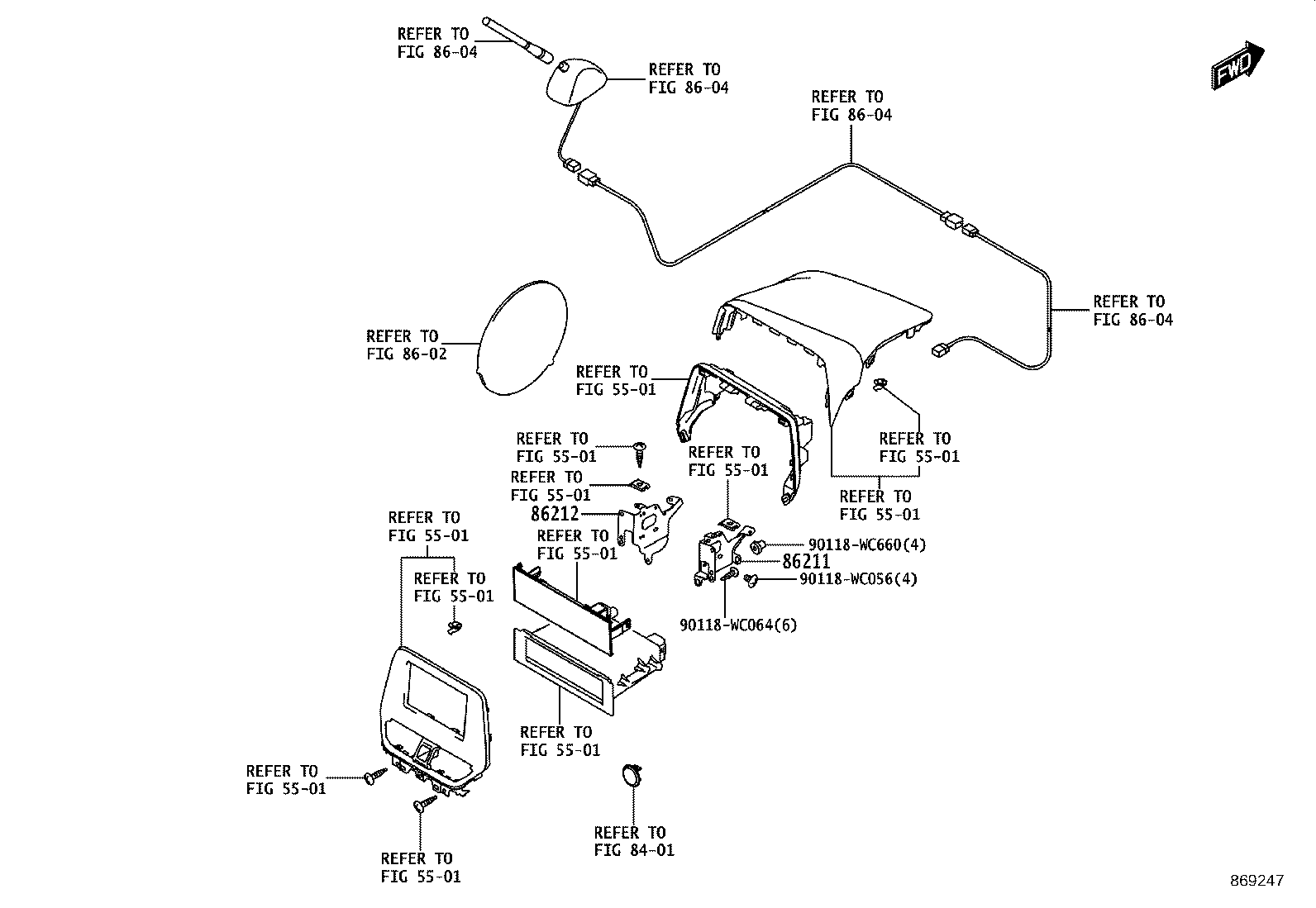 86212-WC009 BRACKET, RADIO, NO.2 product image