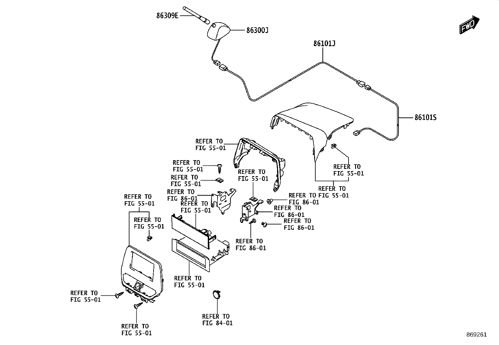86101-WC014 CORD SUB-ASSY, ANTENNA product image