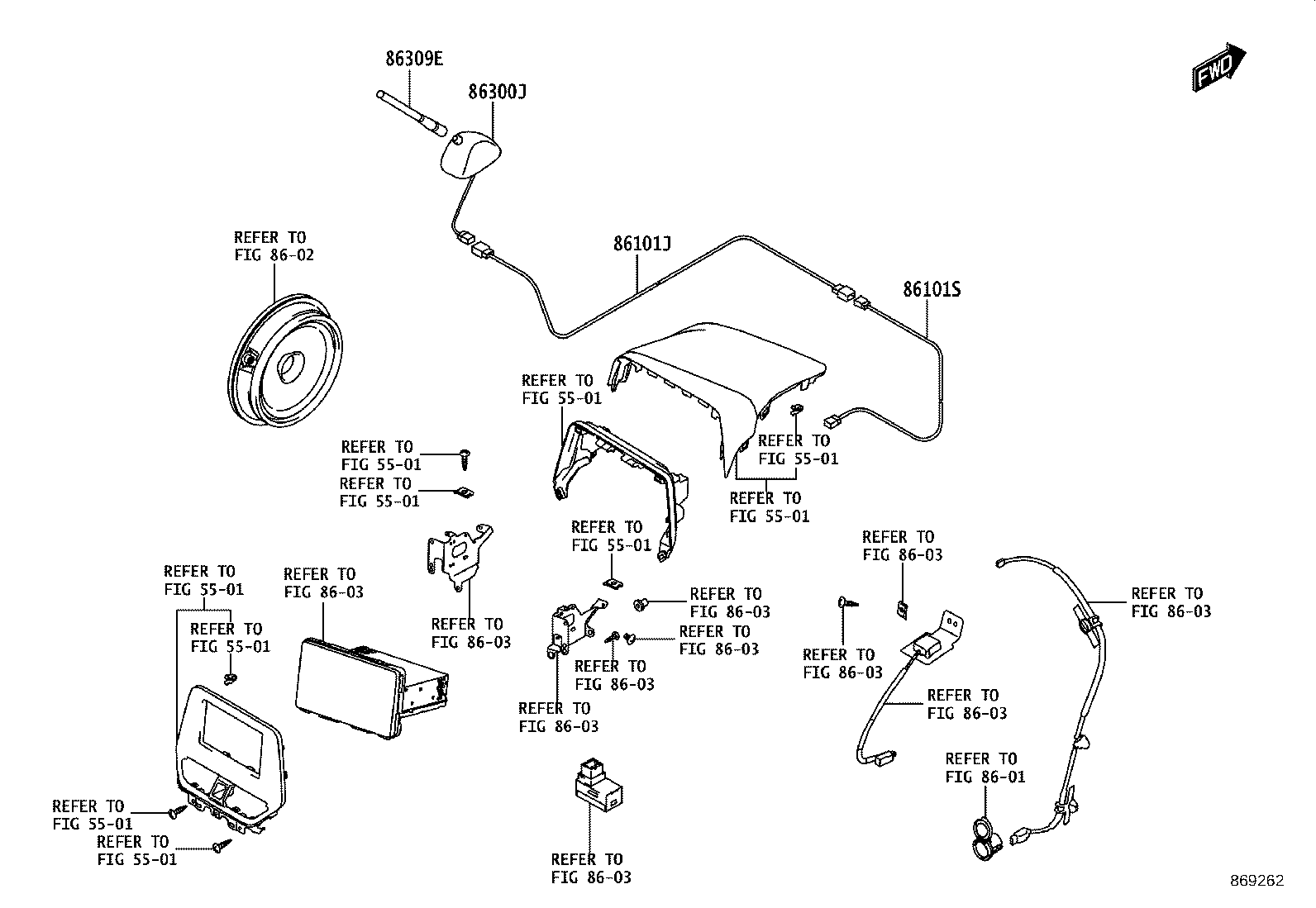 86101-WC014 CORD SUB-ASSY, ANTENNA product image