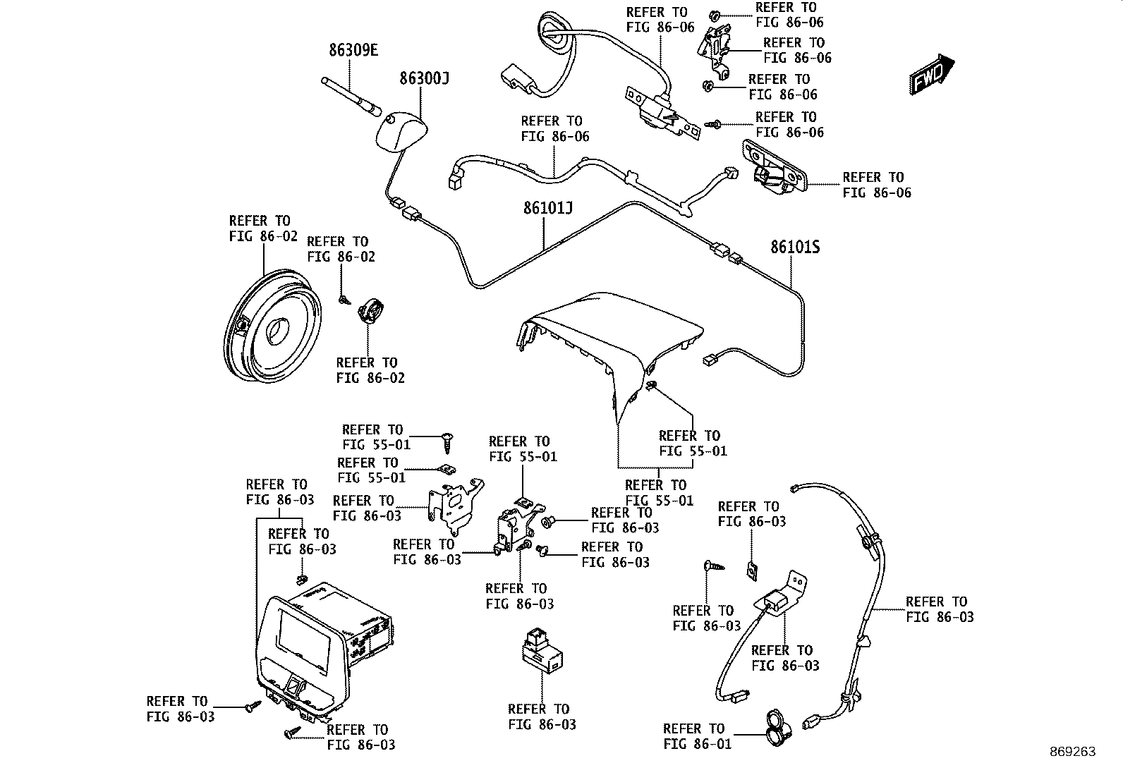 86101-WC014 CORD SUB-ASSY, ANTENNA product image