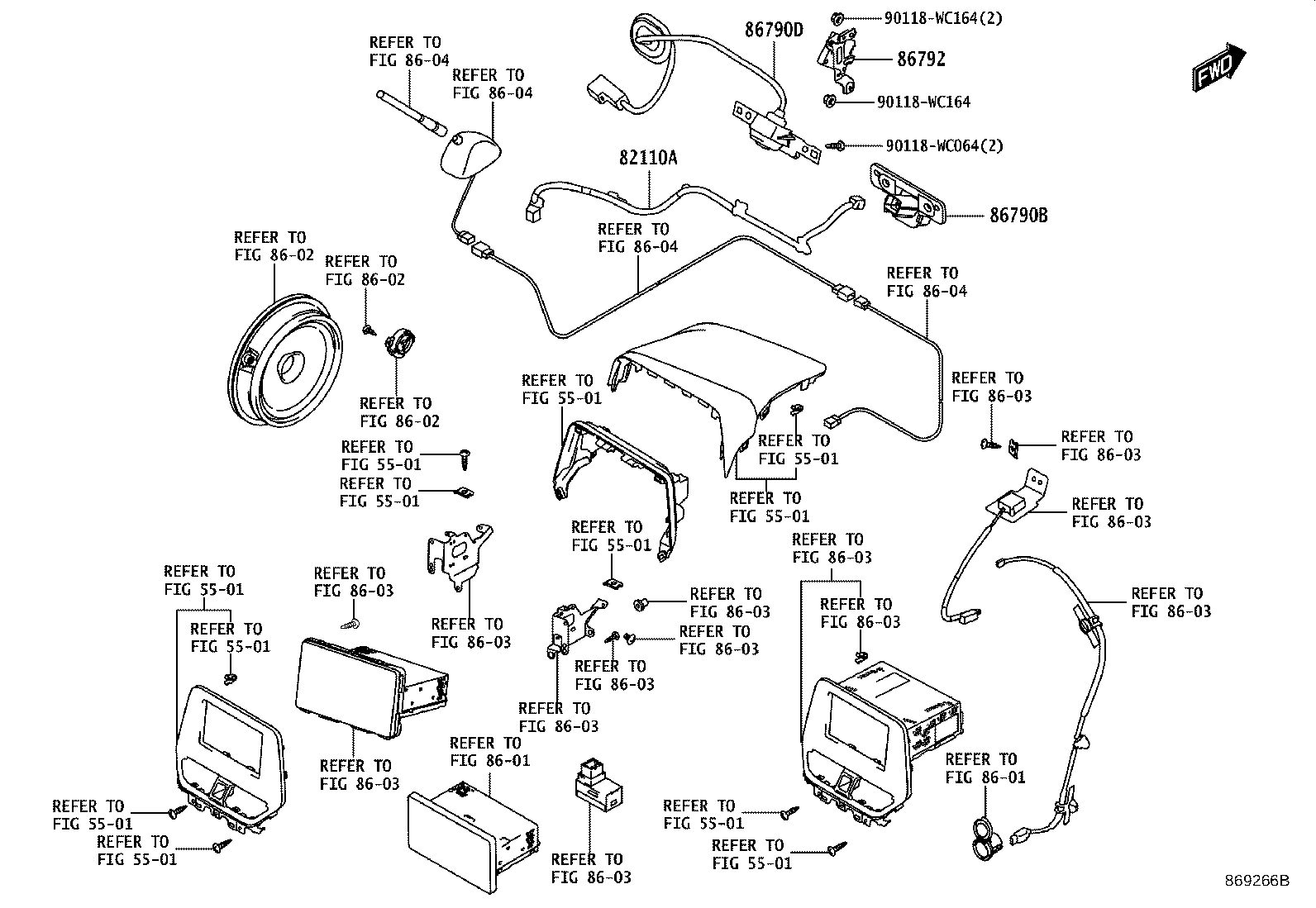 86790-WC010 CAMERA ASSY, TELEVISION, RR product image