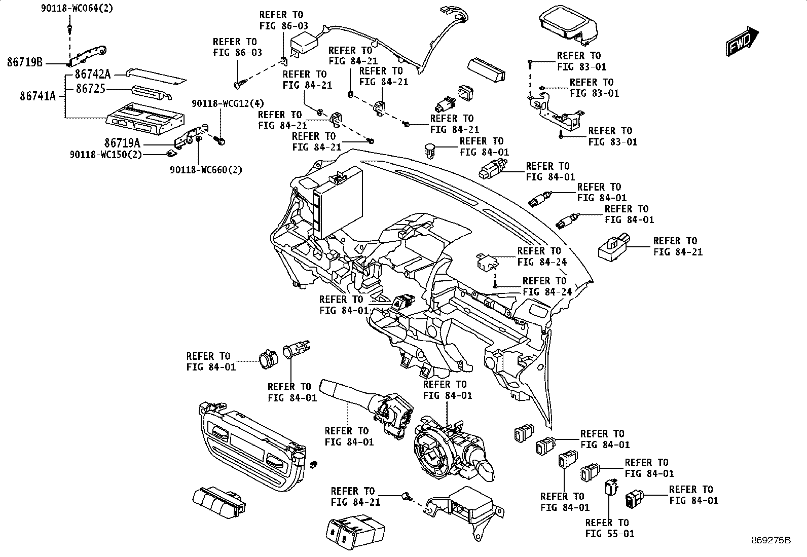 86719-WC002 BRACKET, TELEPHONE NO.2 product image