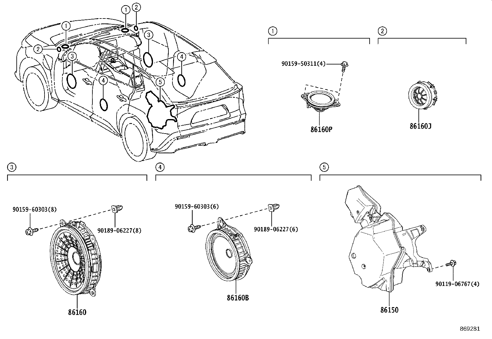 86150-42100 SPEAKER ASSY, W/BOX, NO.1 product image