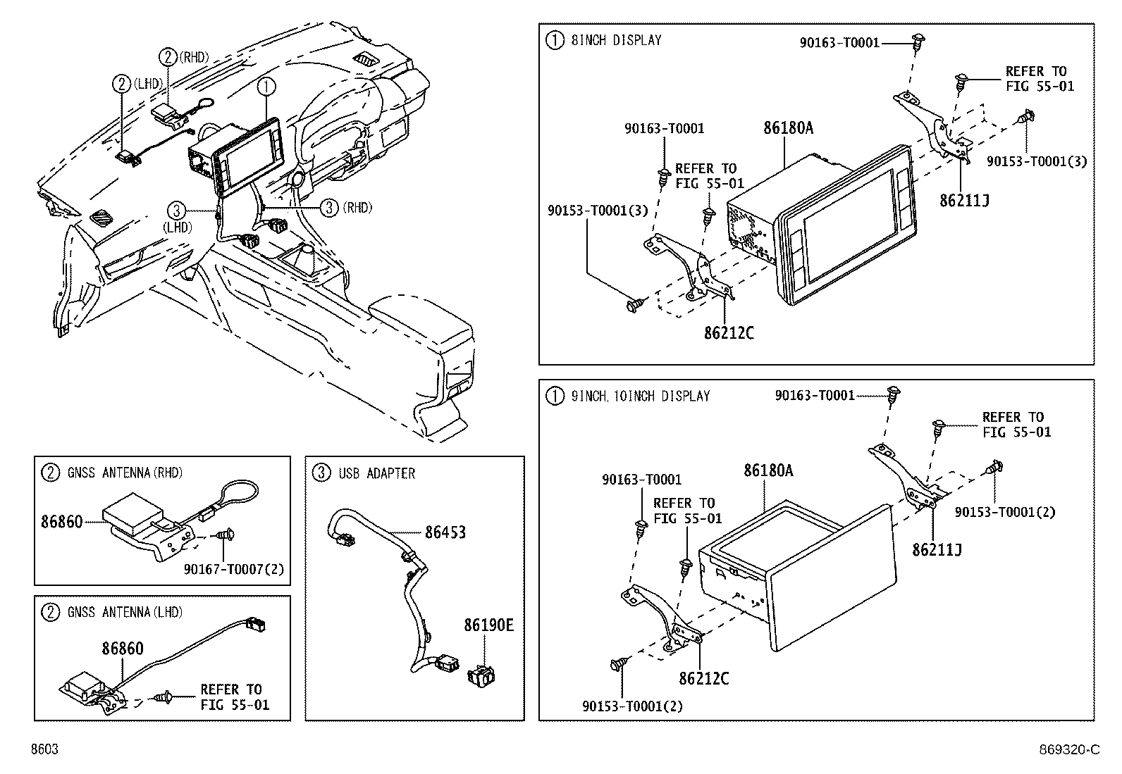 86860-BZ080 ANTENNA ASSY, NAVIGATION product image