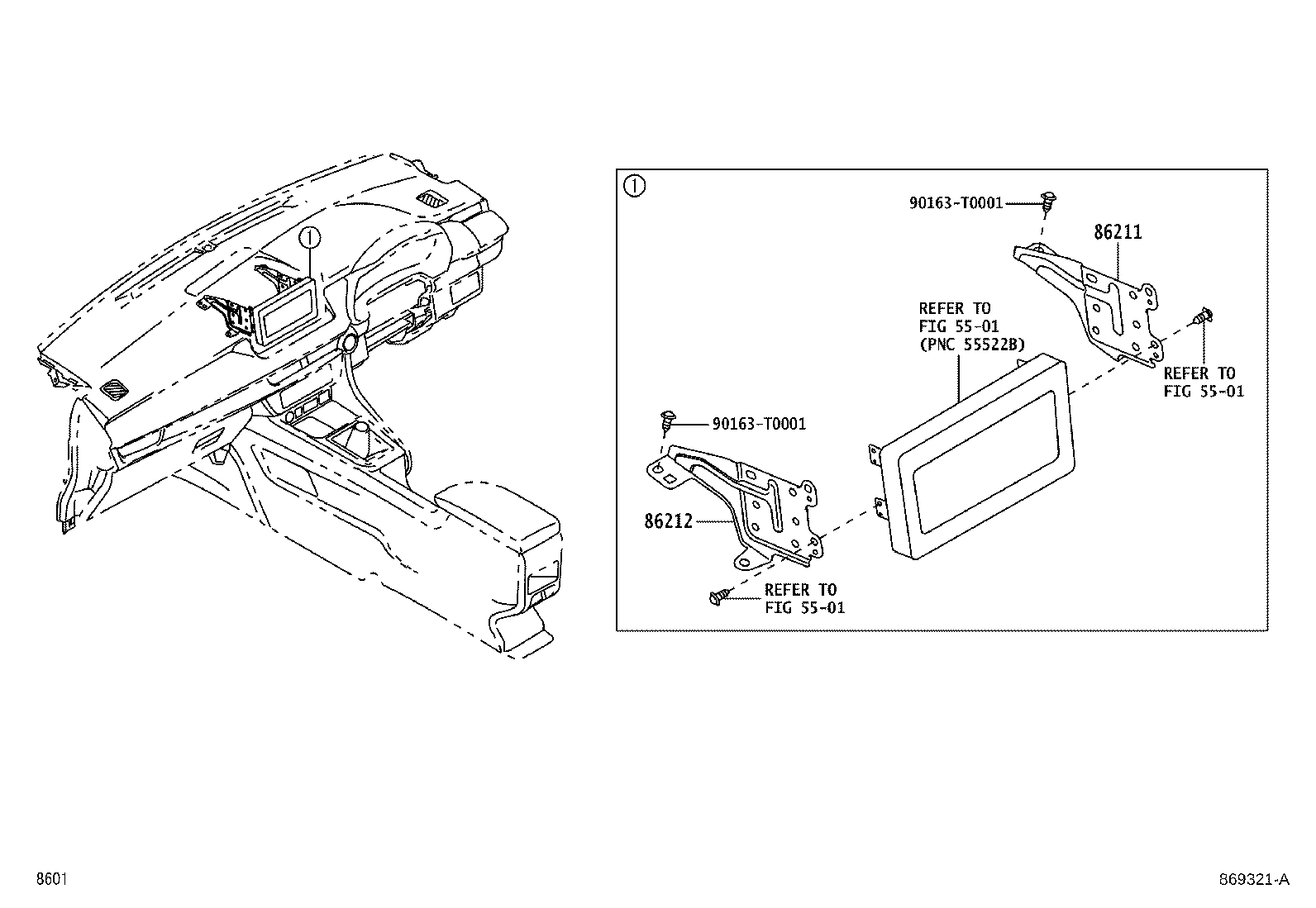 86212-BZ560 BRACKET, RADIO, NO.2 product image