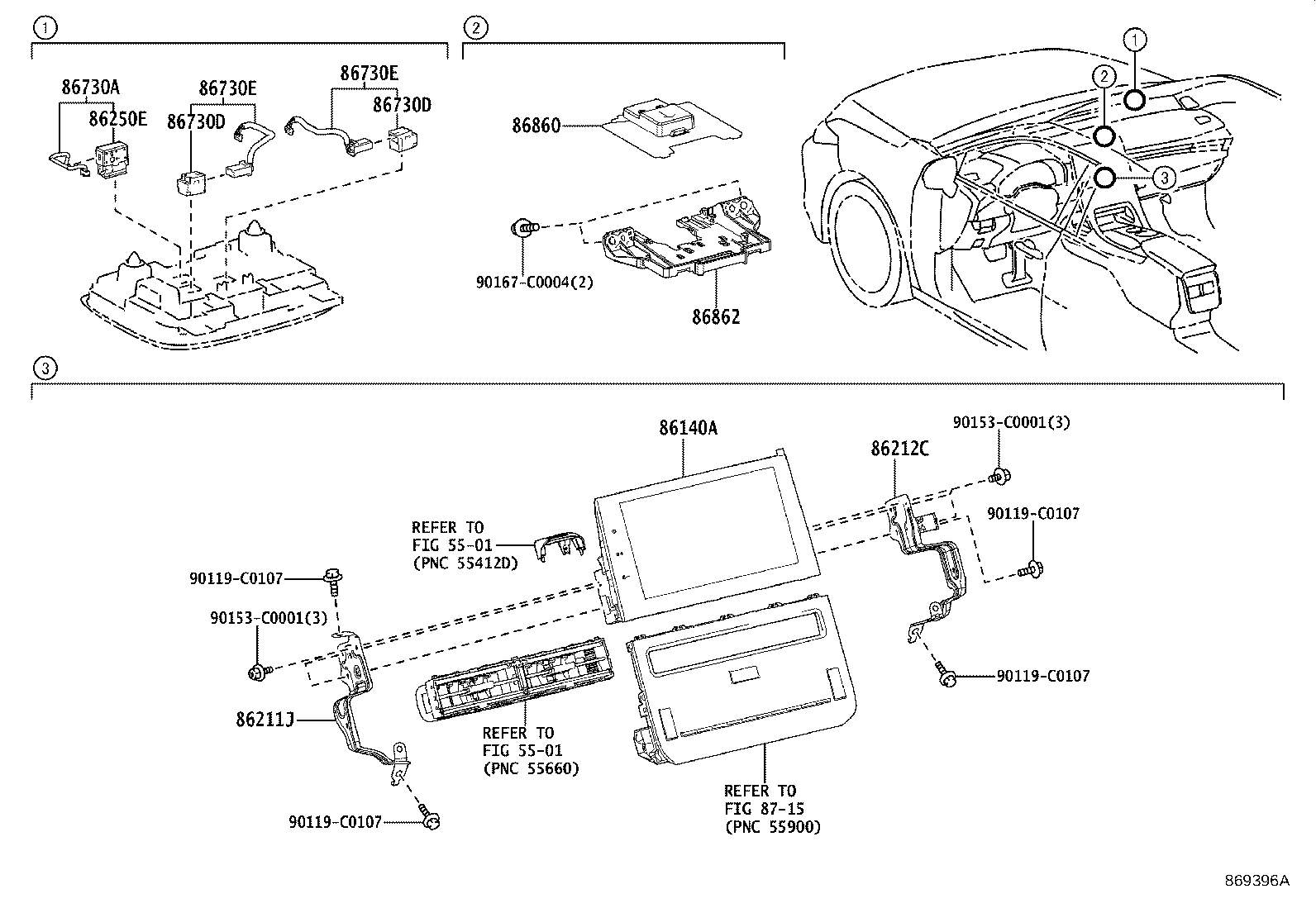 86211-07060 BRACKET, RADIO RECEIVER, NO.1 product image