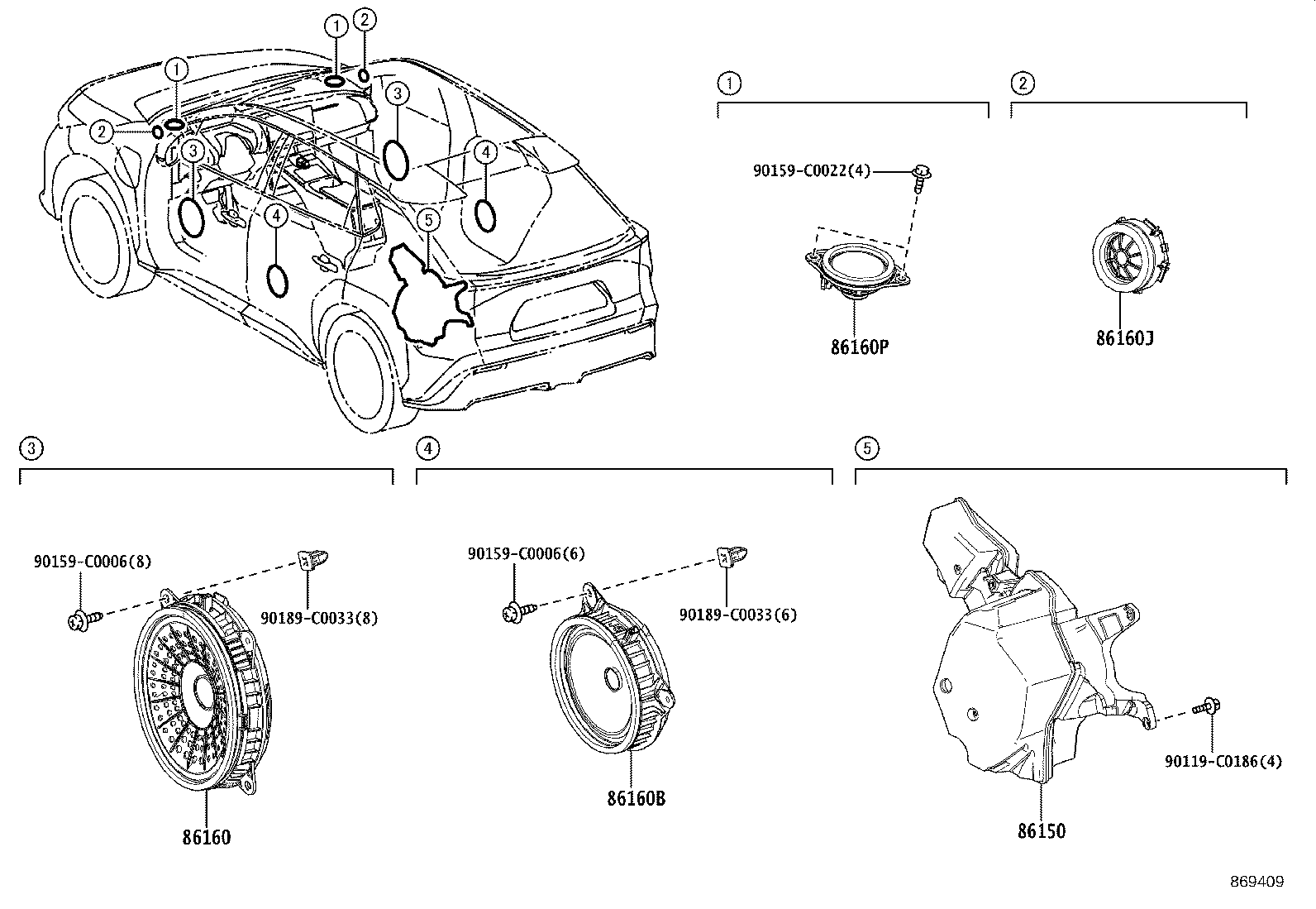 86150-0R100 SPEAKER ASSY, W/BOX, NO.1 product image