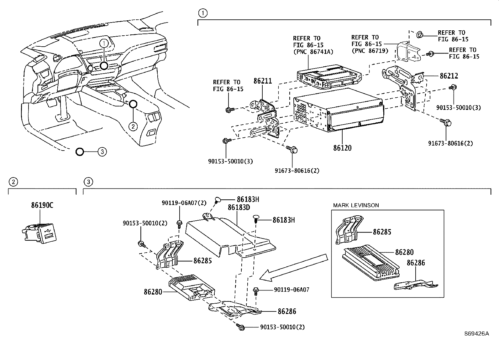 86280-76180 AMPLIFIER ASSY, STEREO COMPONENT product image