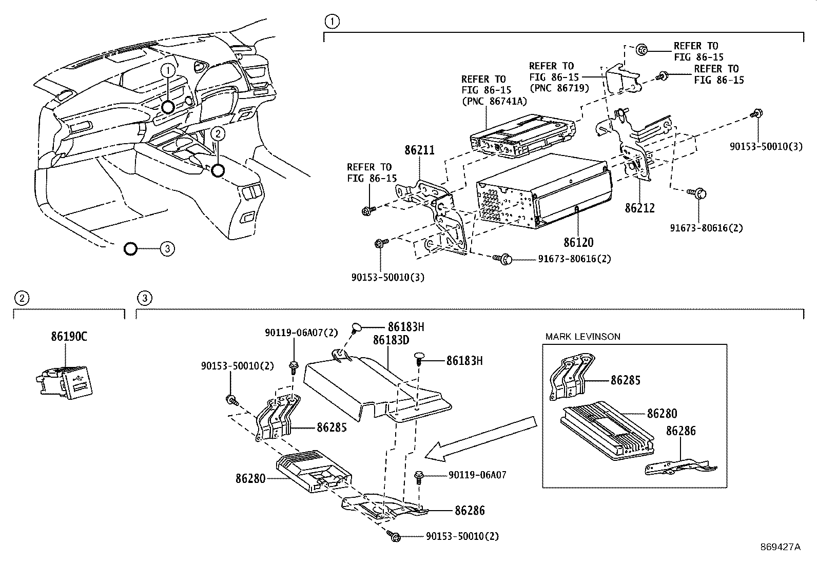 86280-76180 AMPLIFIER ASSY, STEREO COMPONENT product image