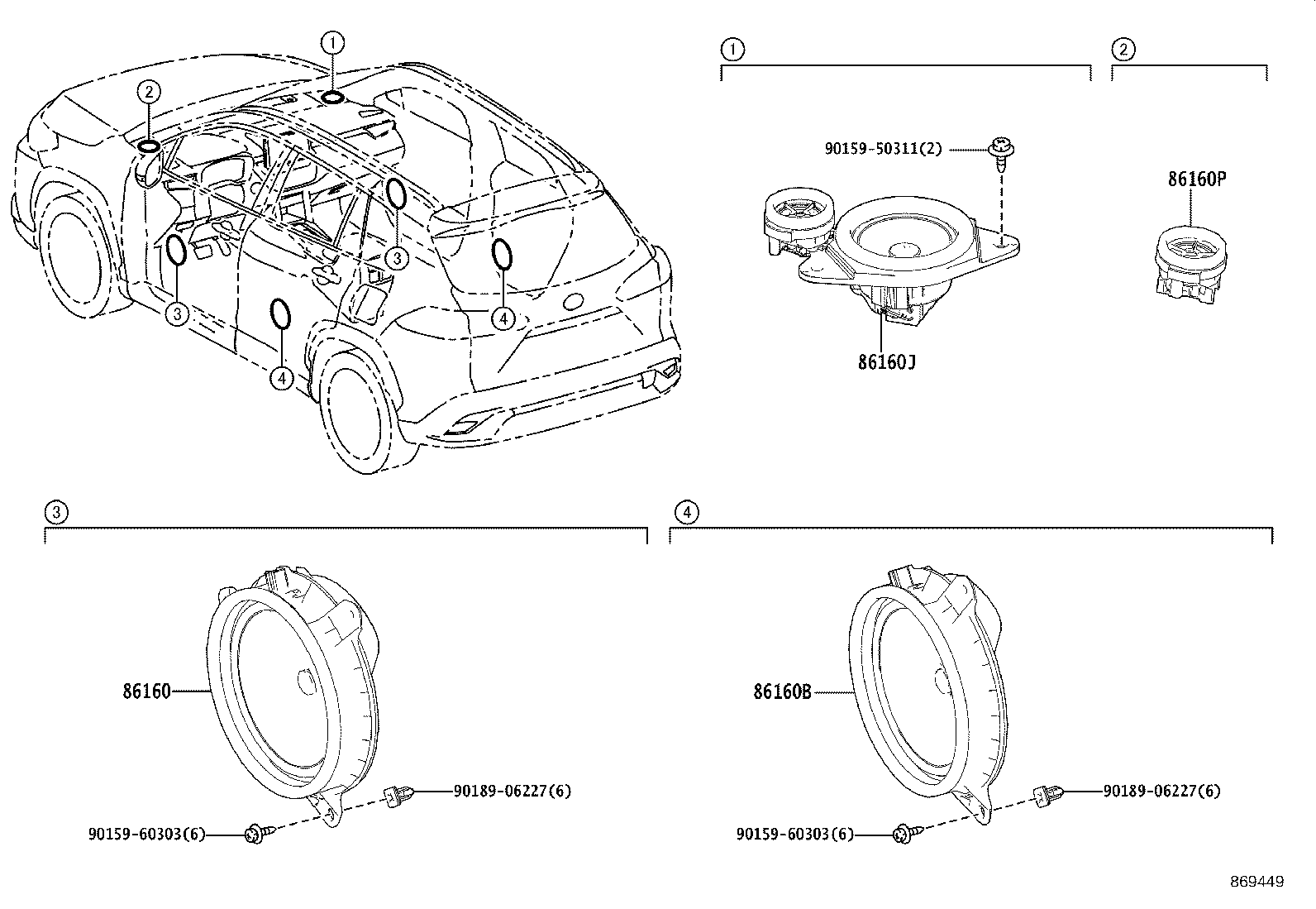 86150-16120 SPEAKER ASSY, W/BOX, NO.1 product image