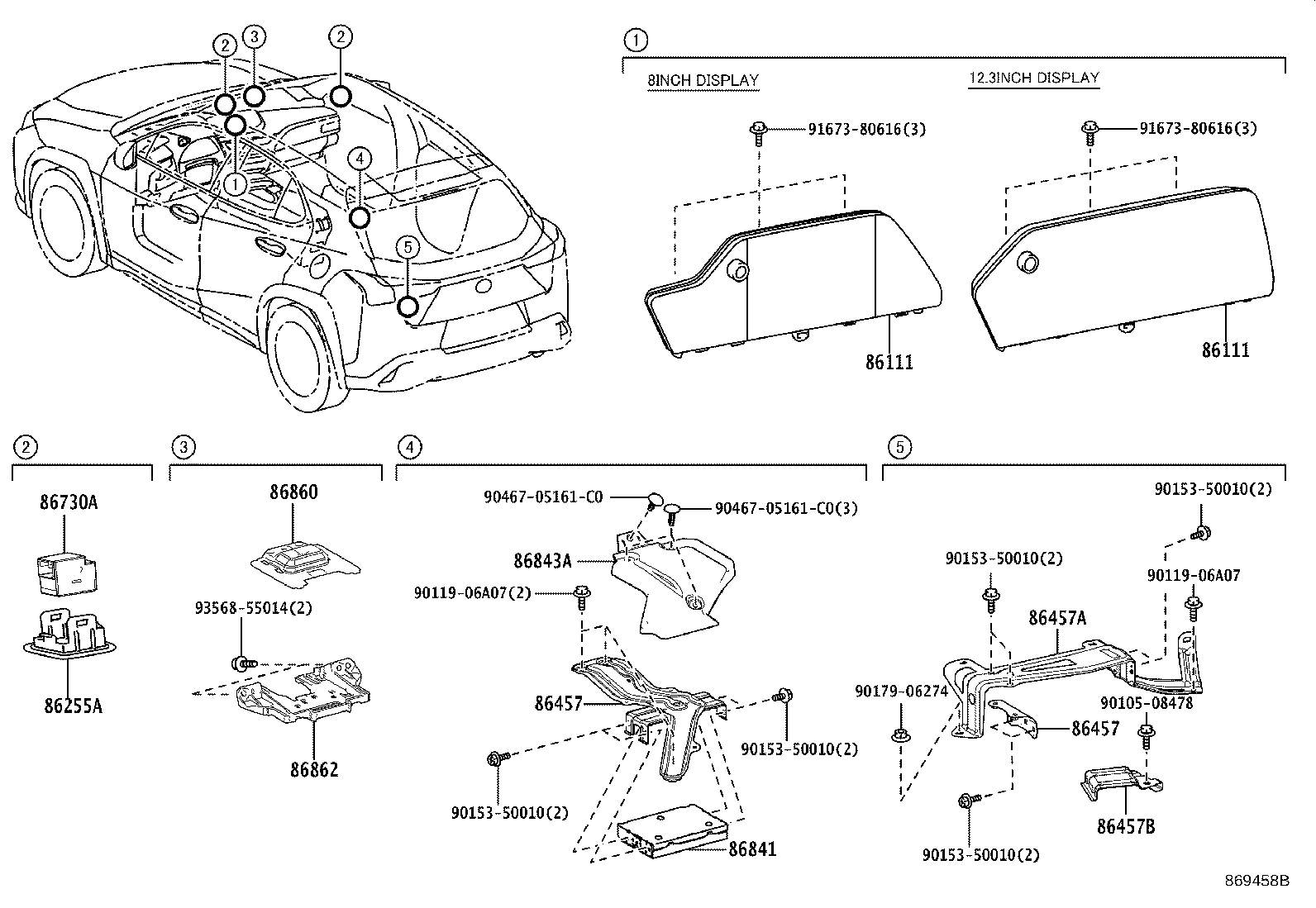 Toyota 86110-76570 MULTI-DISPLAY