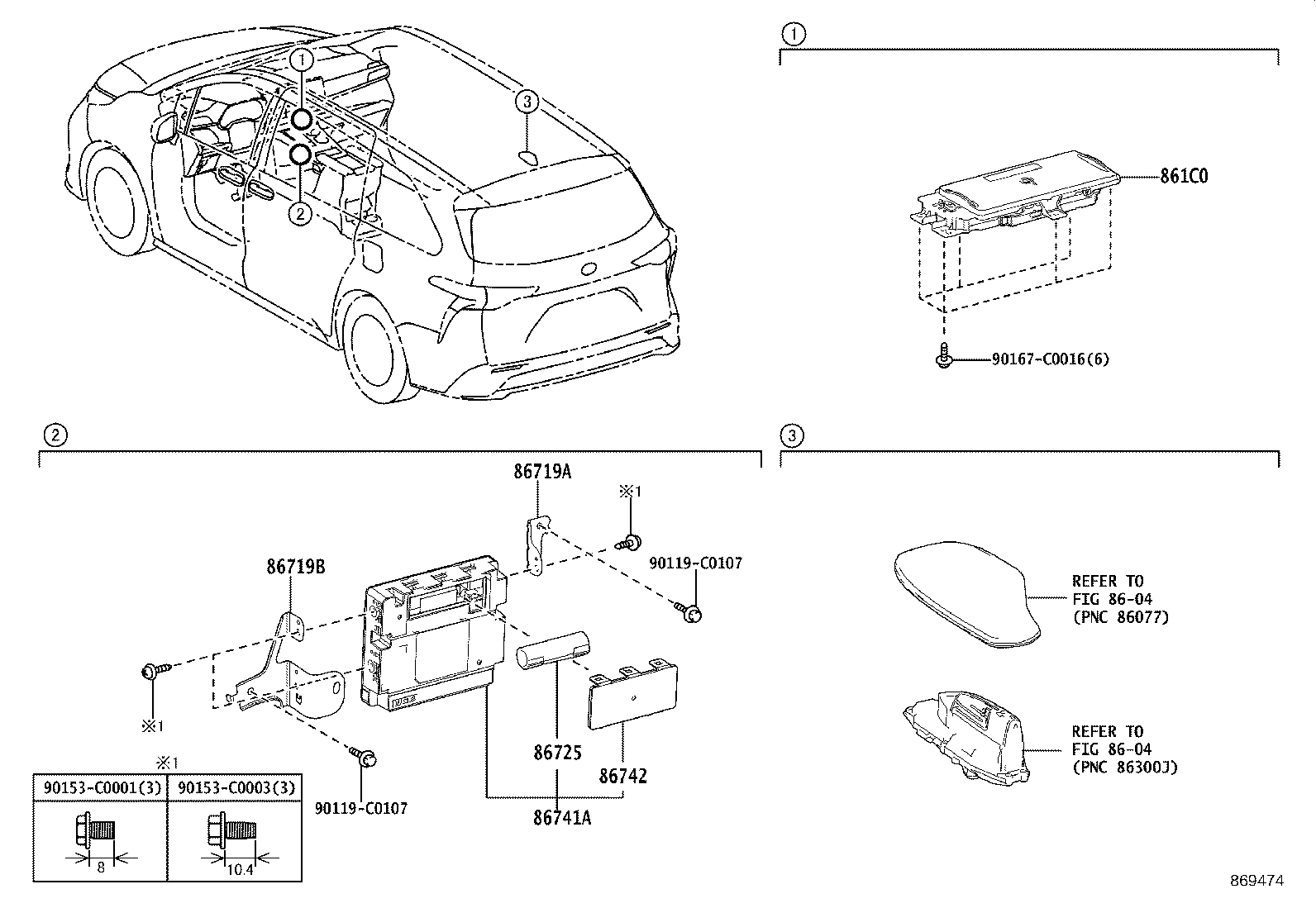 86719-08060 BRACKET, TELEPHONE NO.2 product image